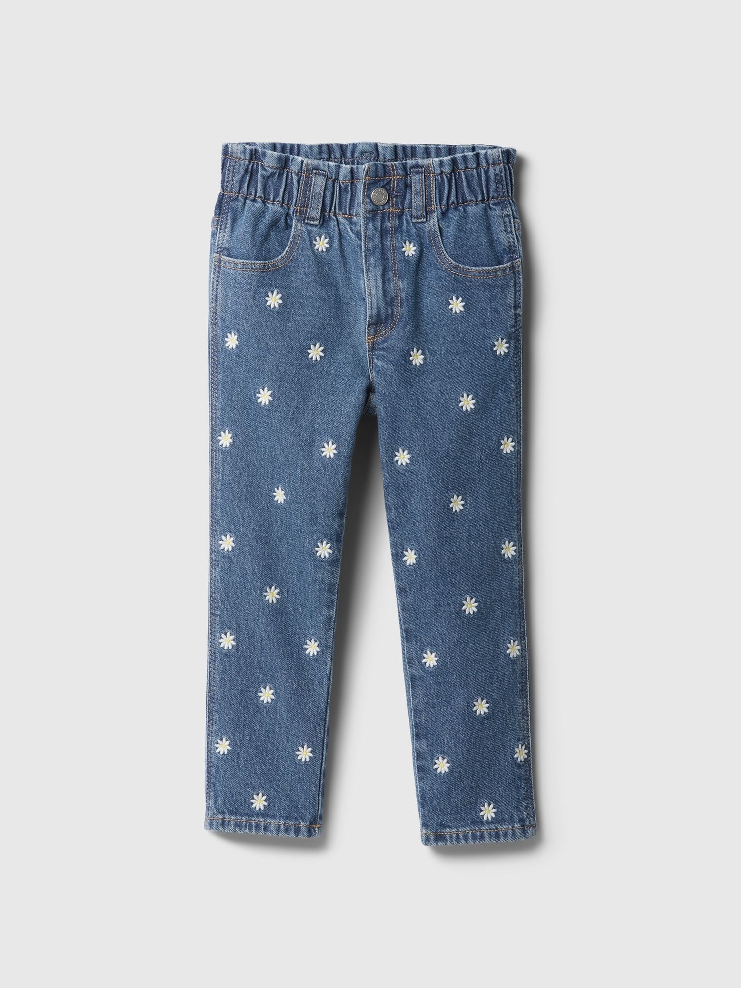 babyGap Embroidered Paperbag Mom Jeans