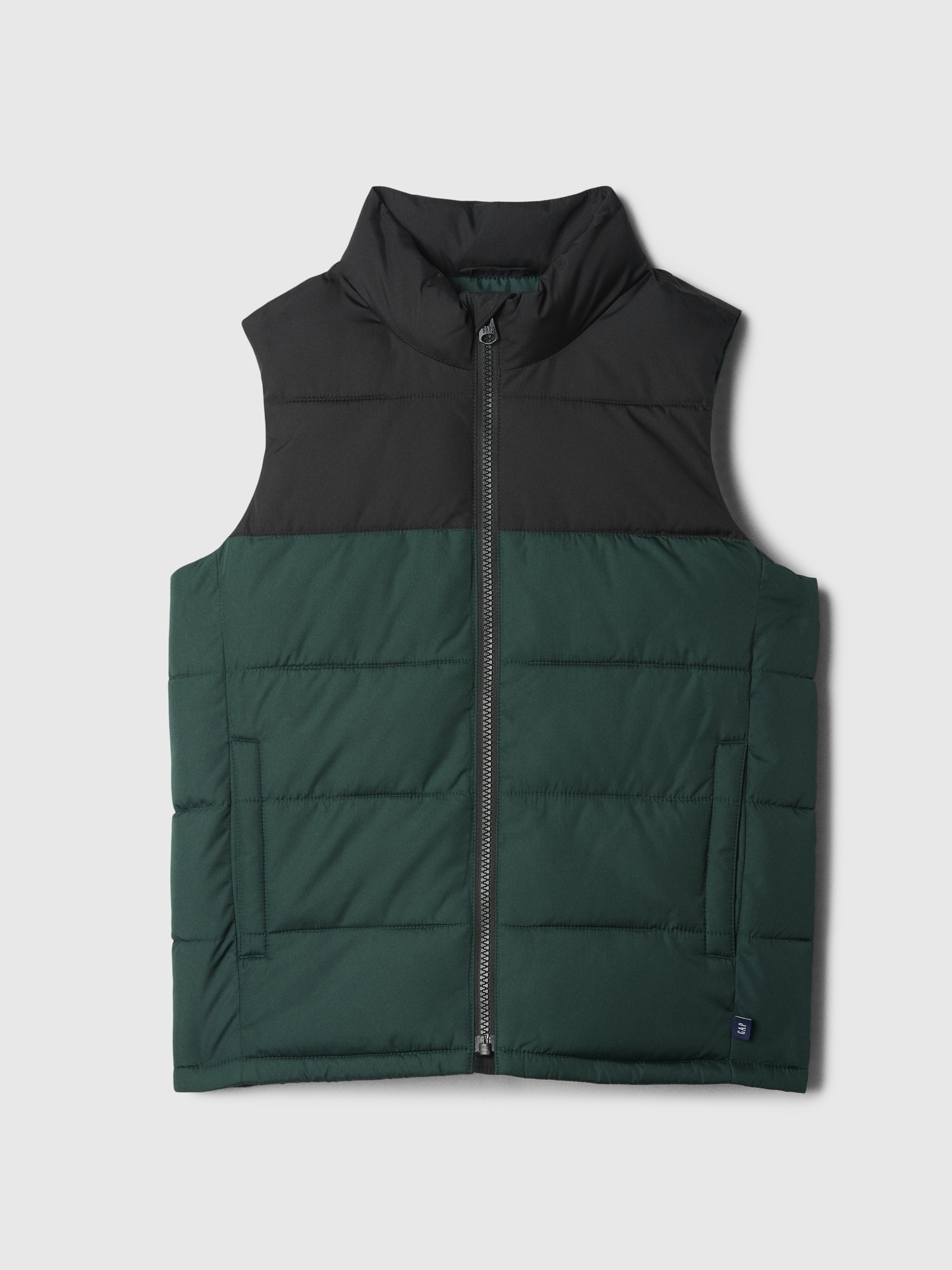 Gap Factory Boys Coldcontrol Puffer Vest Black Forest Green Size M