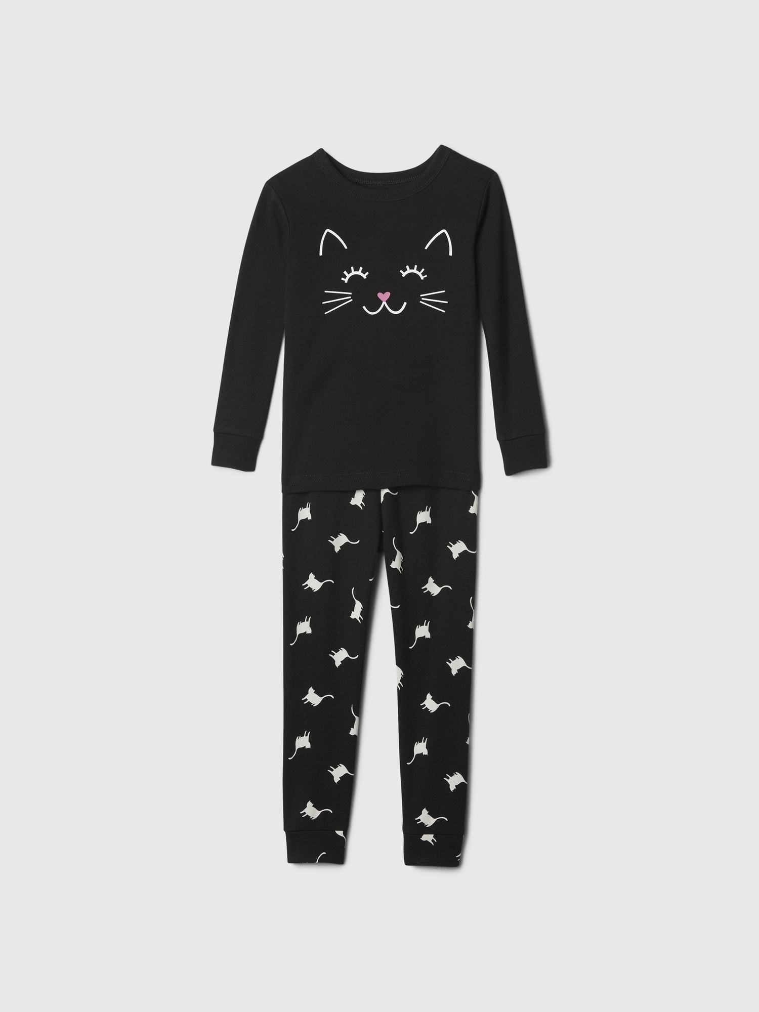 Kids babyGap 100 Organic Cotton Cat PJ Set Gap Factory