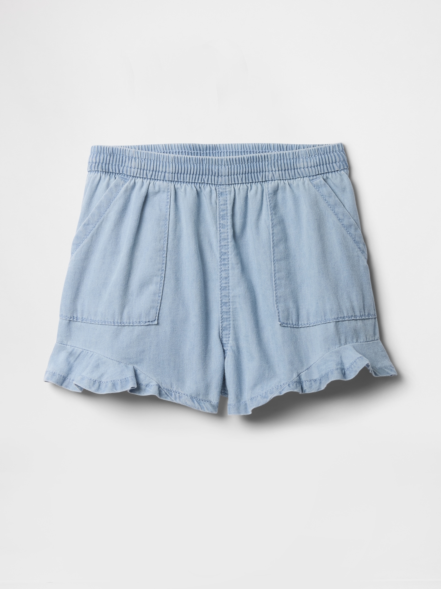 babyGap Chambray Ruffle Pull-On Shorts