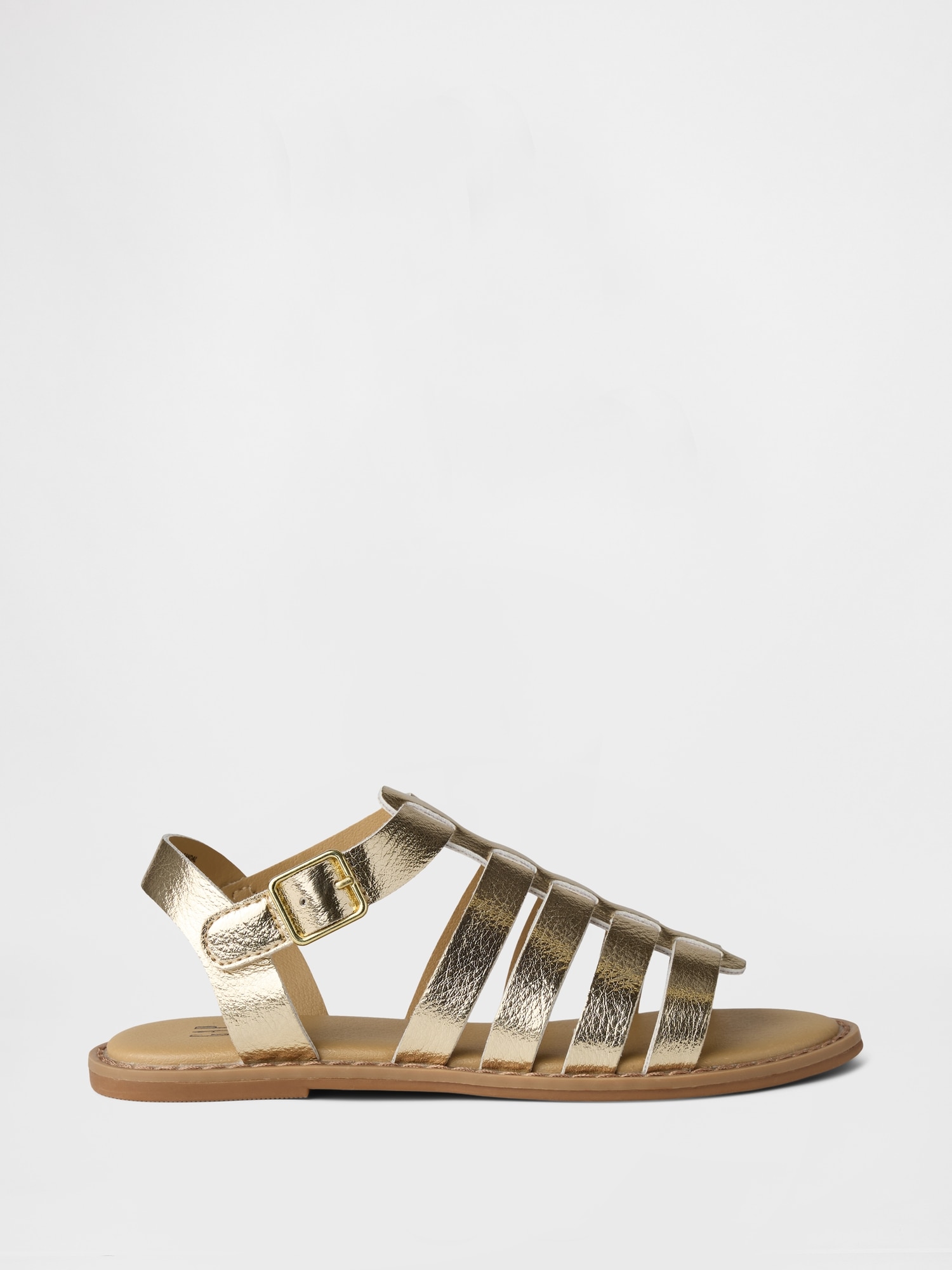 Kids Metallic Strappy Sandals