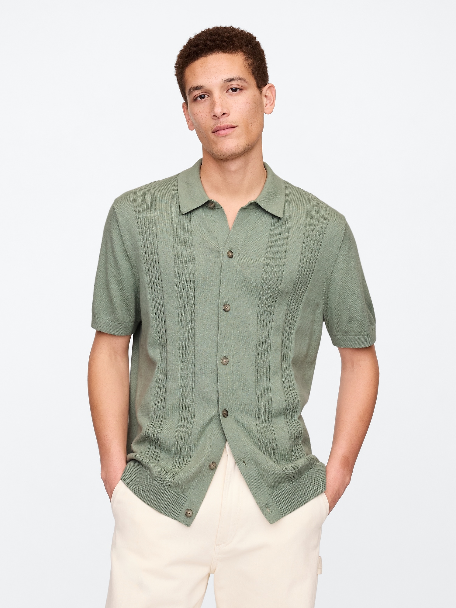 Textured Sweater Vacay Shirt in Standard Fit