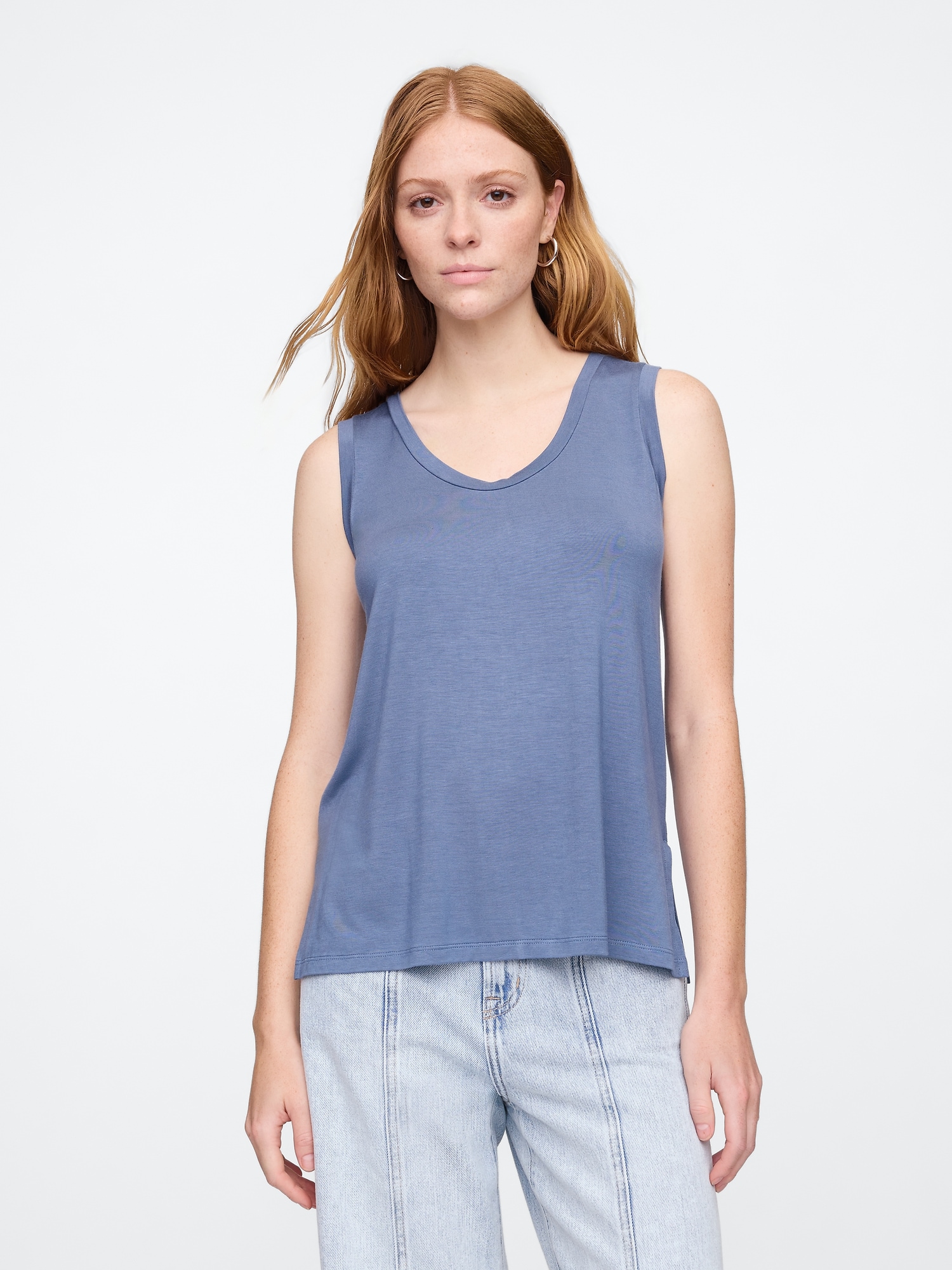 Relaxed Luxe Scoopneck Tank Top