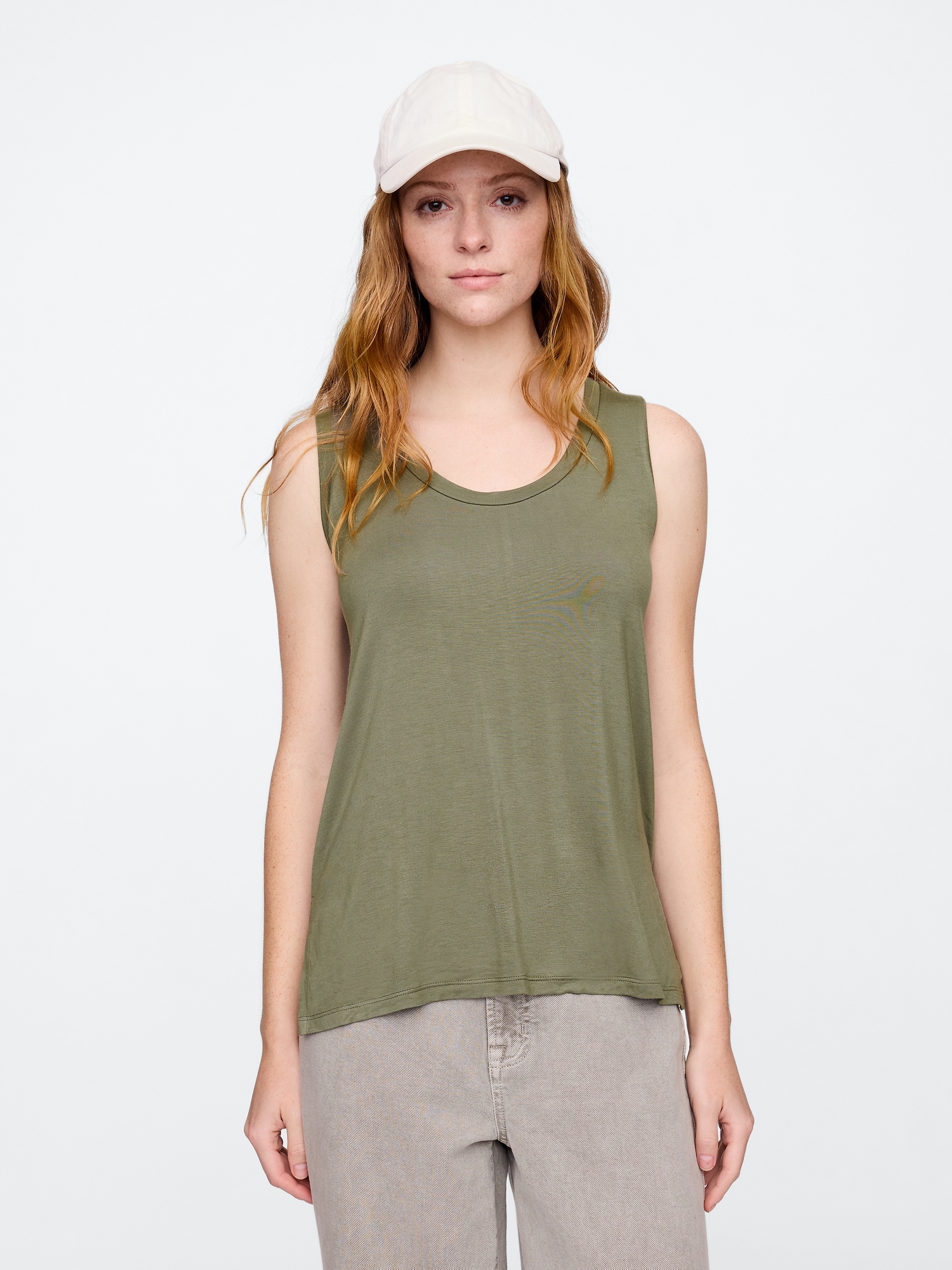 Relaxed Luxe Scoopneck Tank Top