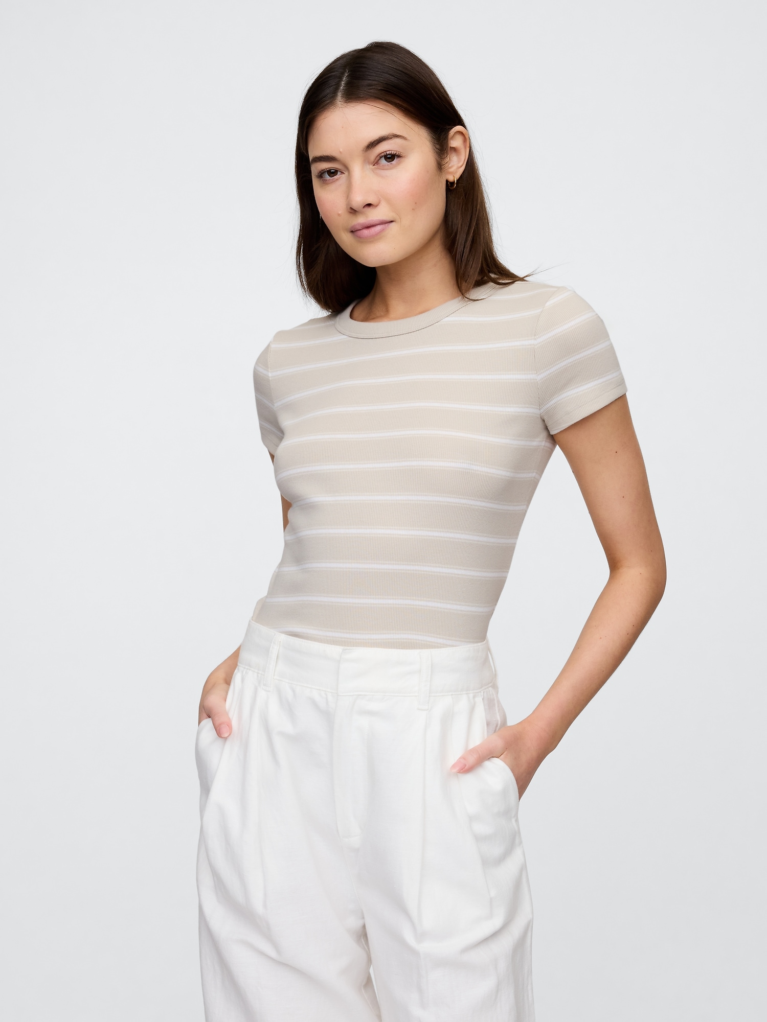 Ribbed Stripe T-Shirt