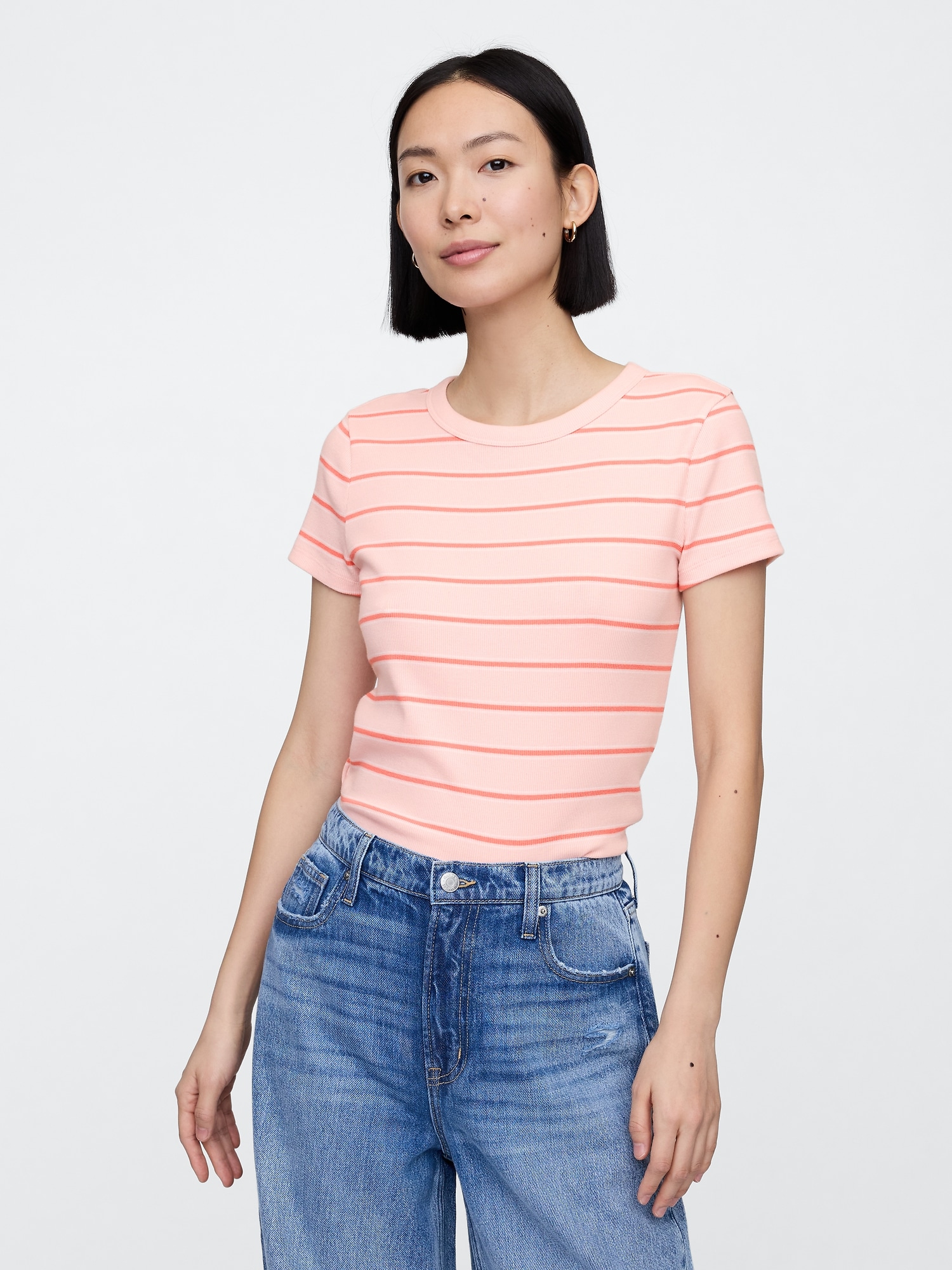 Ribbed Stripe T-Shirt