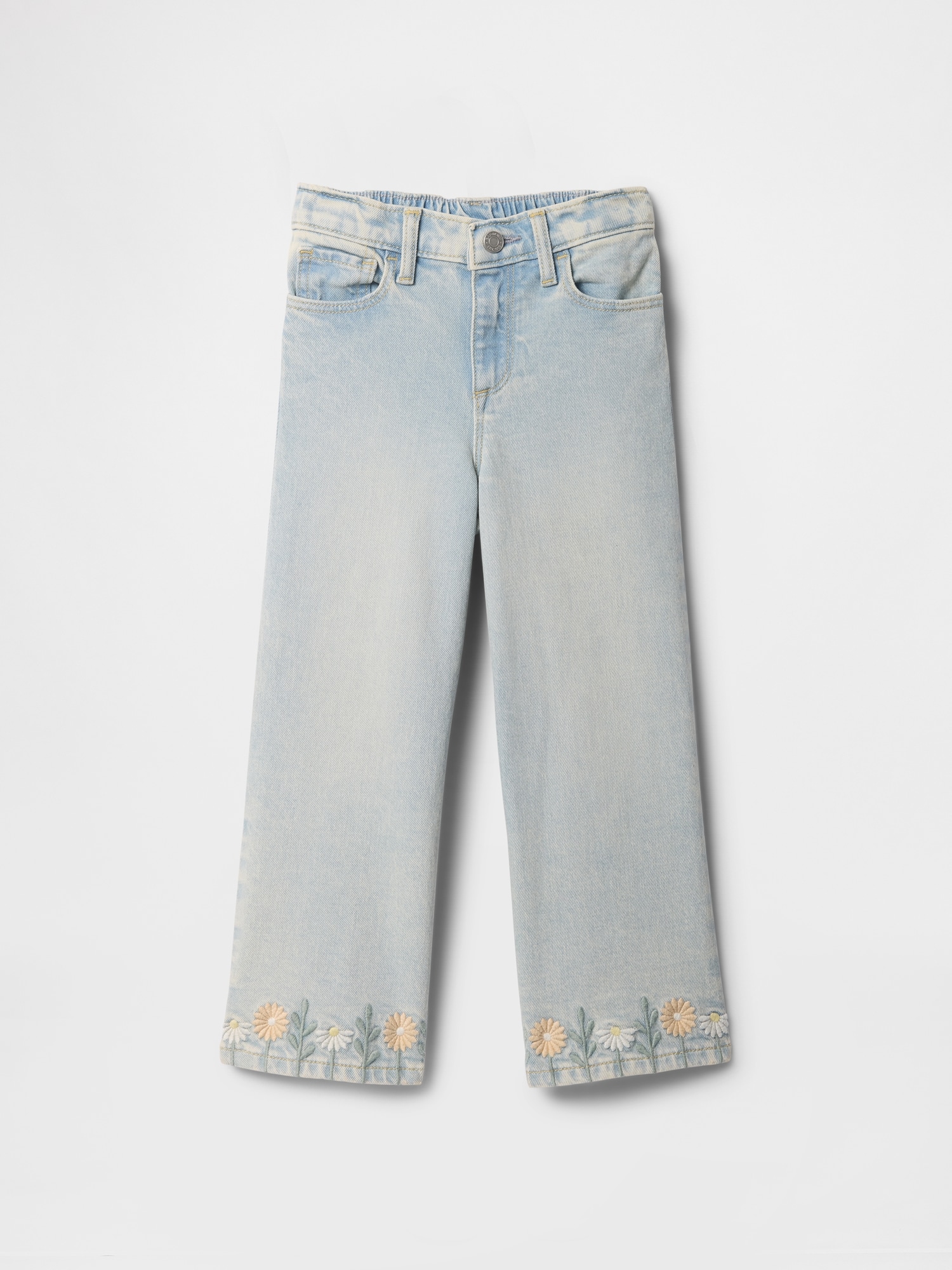 babyGap Embroidered Wide-Leg Jeans