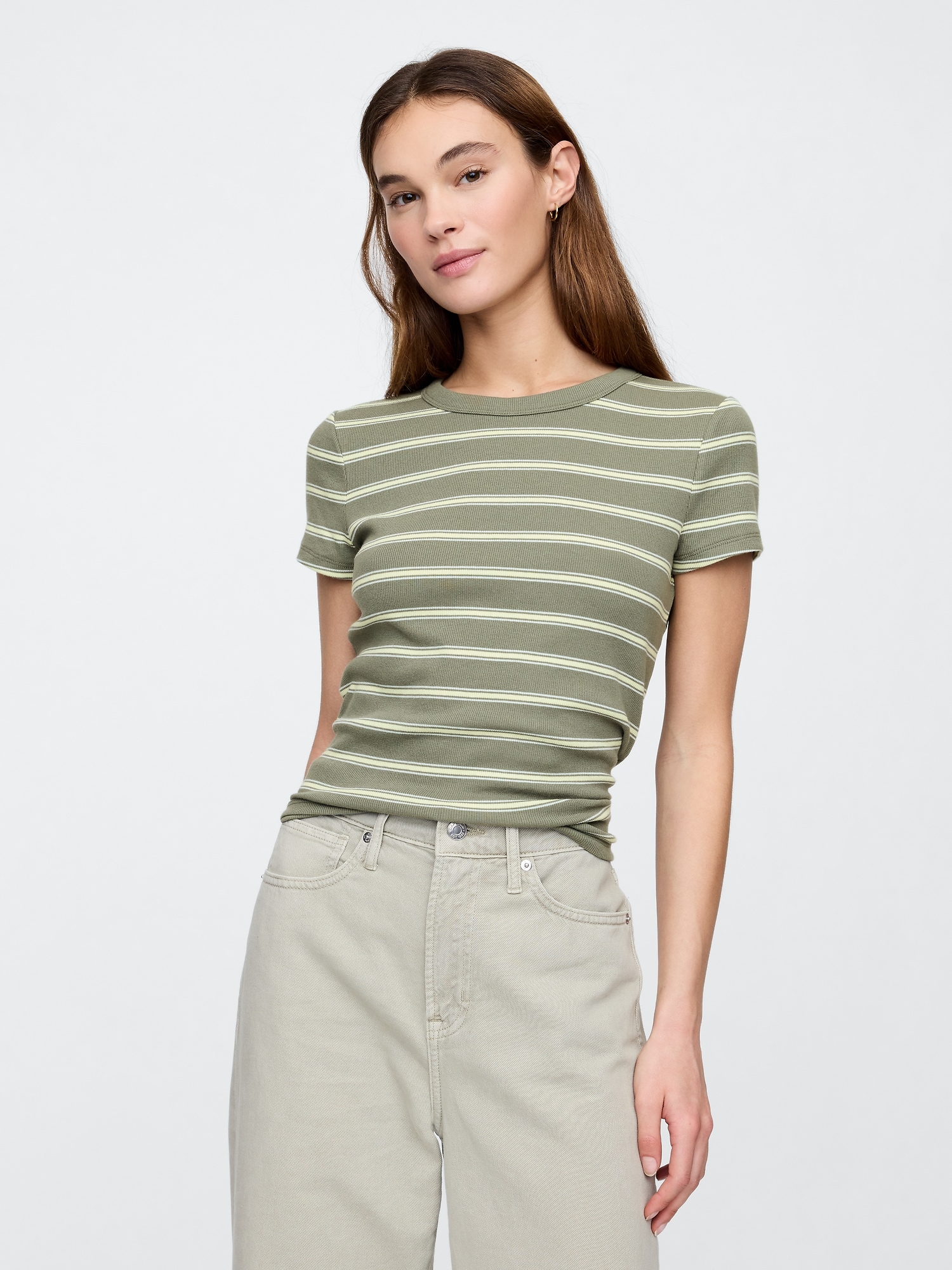 Ribbed Stripe T-Shirt