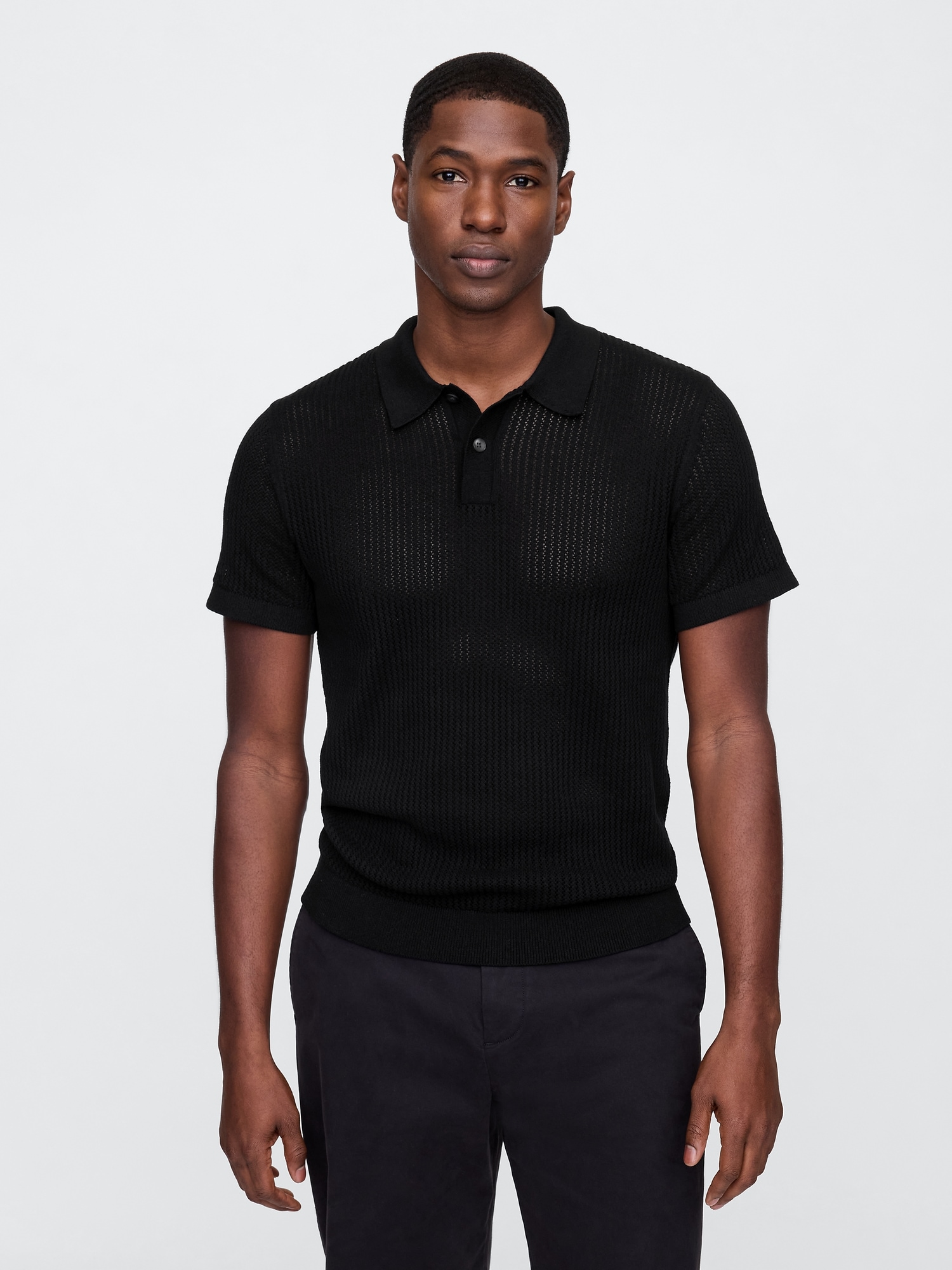 Crochet Polo Shirt