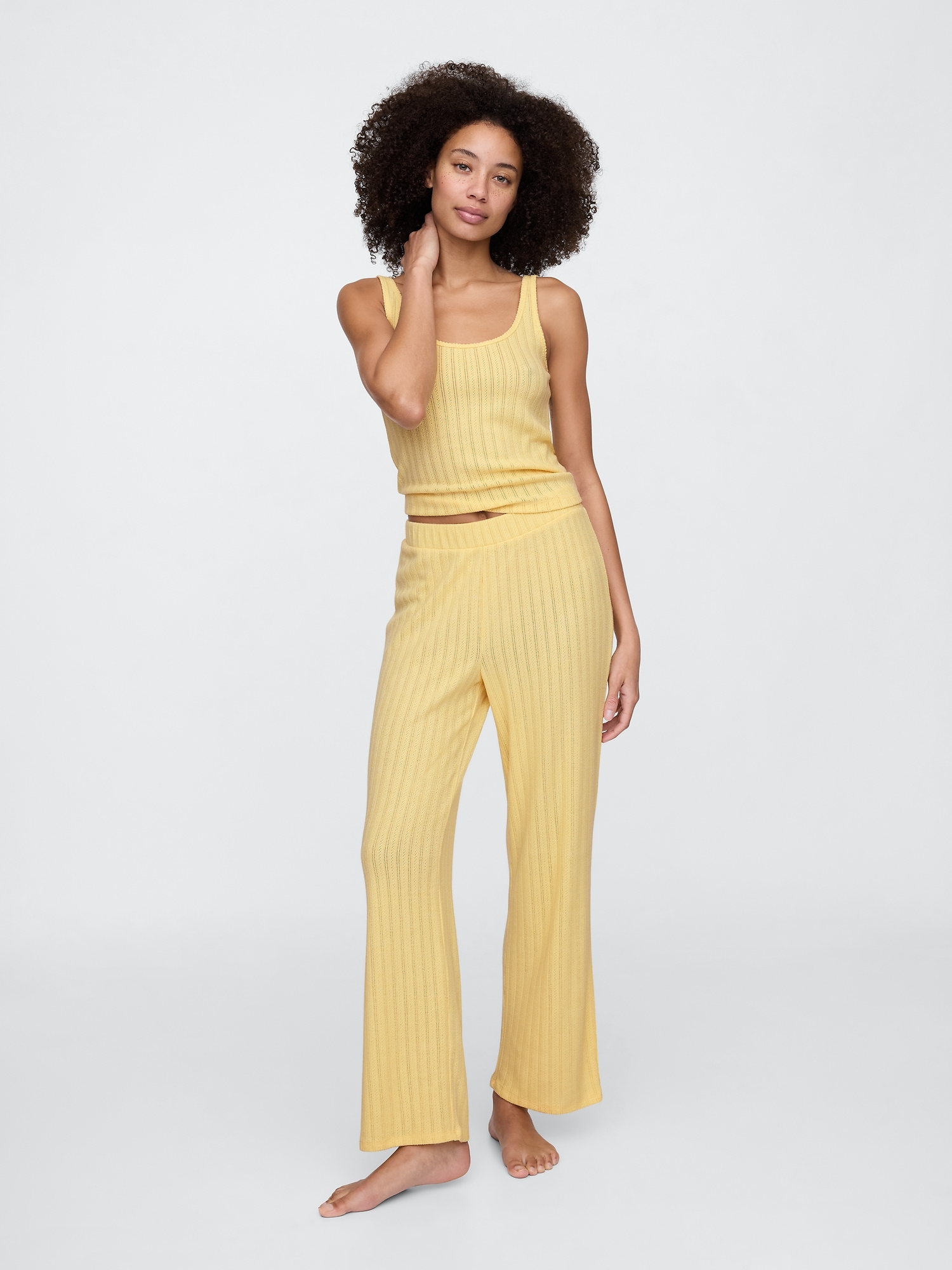 Pointelle Wide-Leg PJ Pants