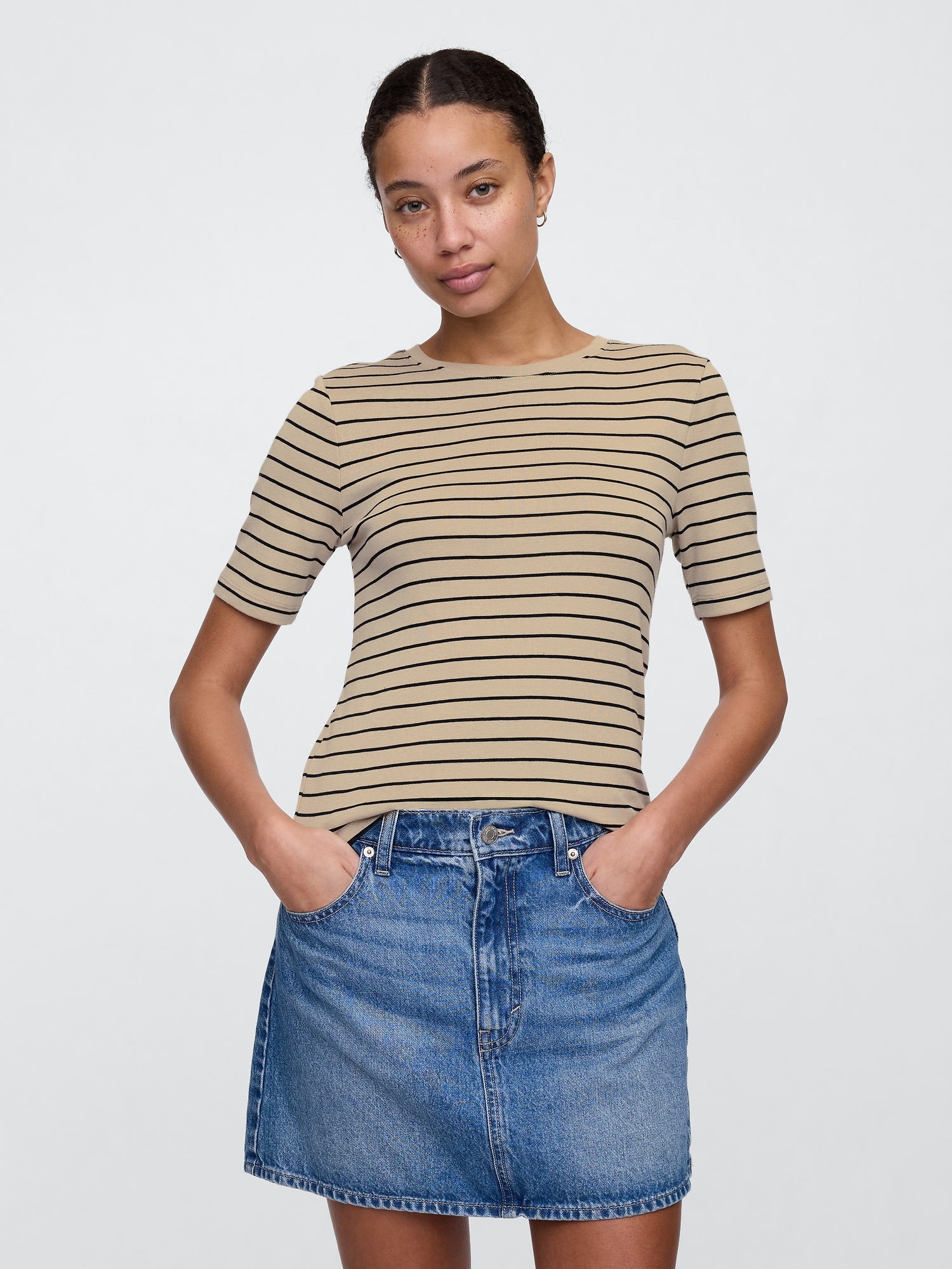 Favorite Ribbed Crewneck T-Shirt