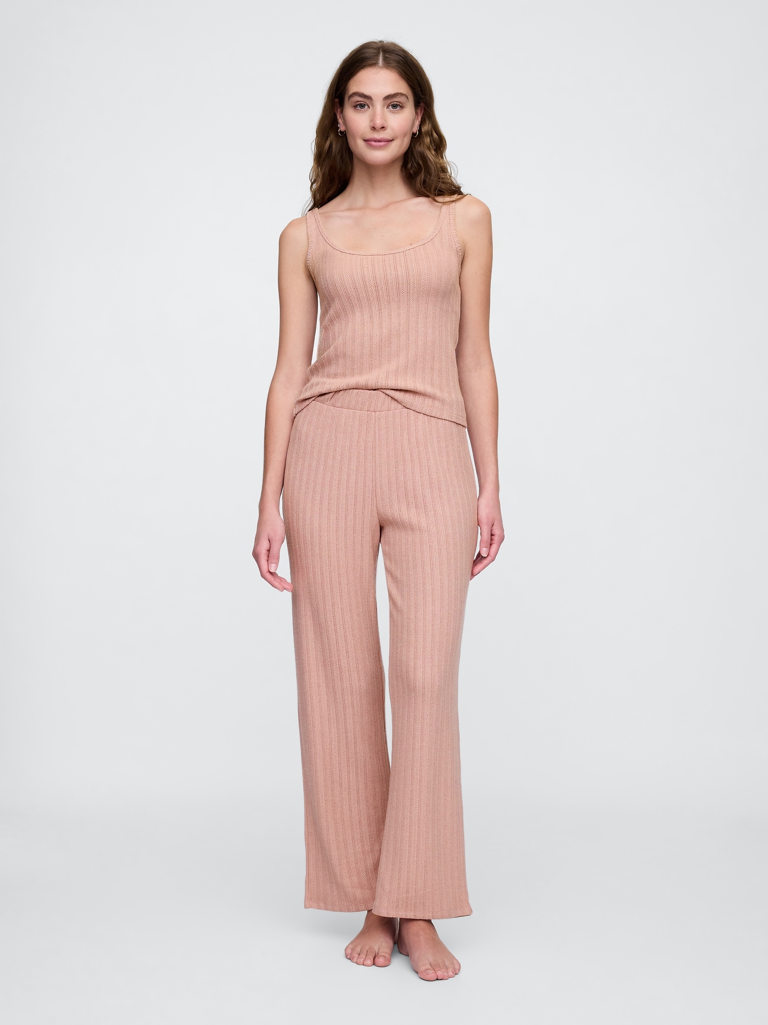 Pointelle Wide-Leg PJ Pants