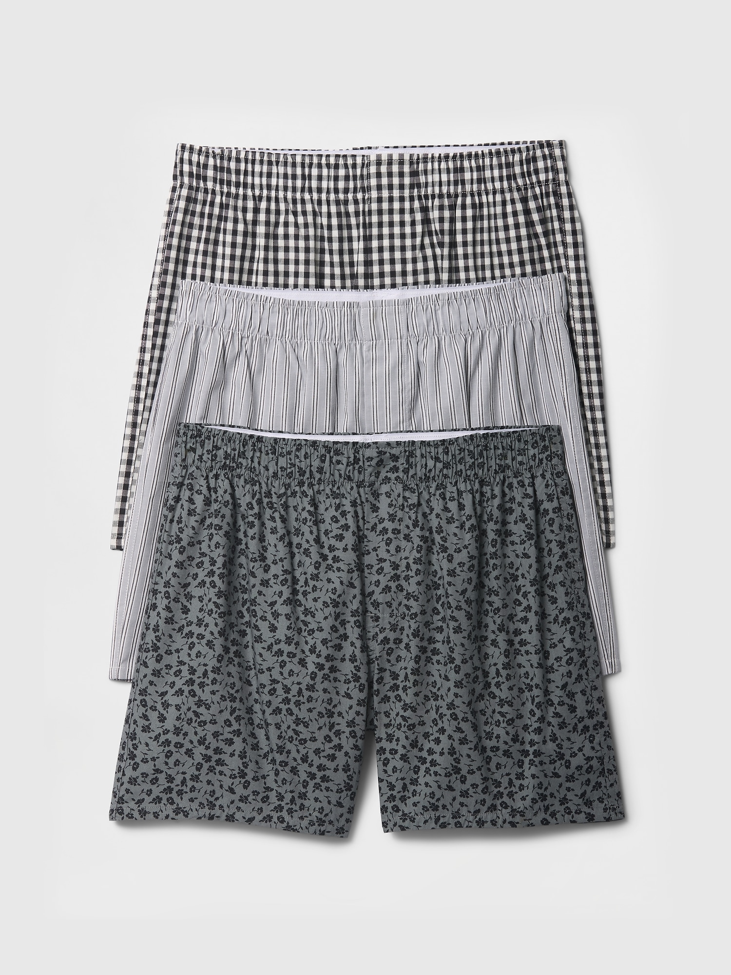 4" Boxers (3-Pack) - Gray