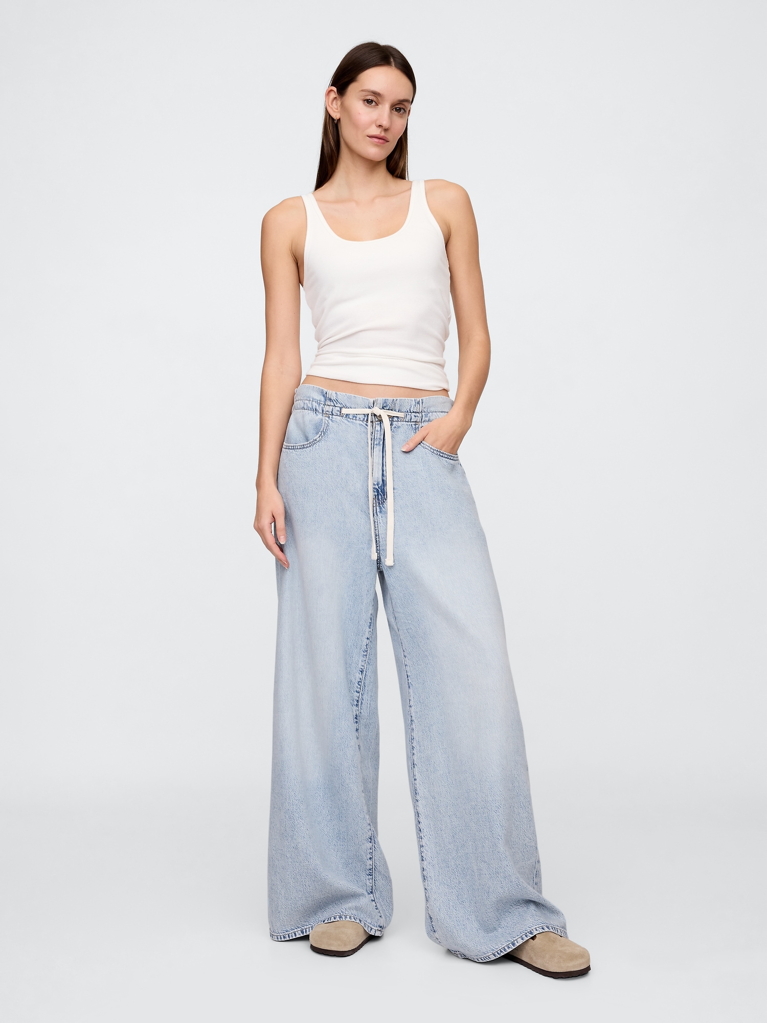 Mid Rise SuperLight Pull-On Baggy Jeans