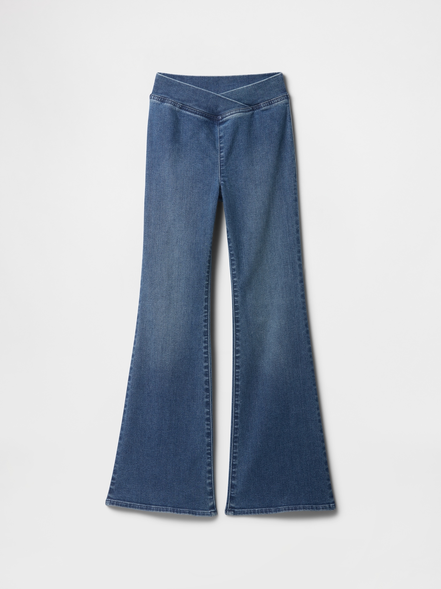 Kids High Rise Pull-On '70s Flare Jeggings - Blue