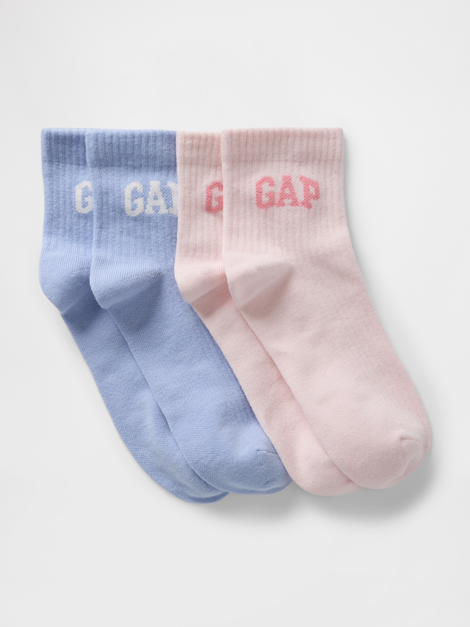 Gap Logo Quarter Crew Socks (2-Pack)