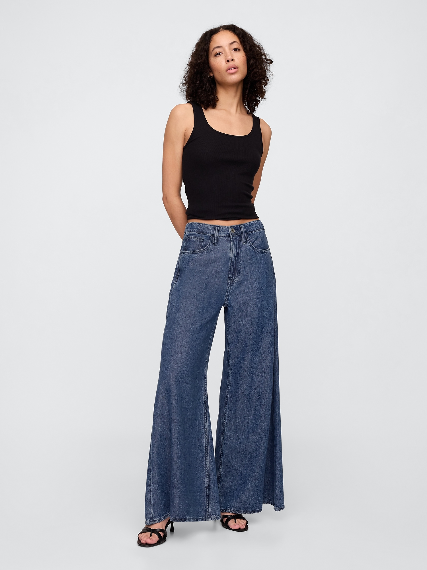 High Rise SuperLight Palazzo Jeans