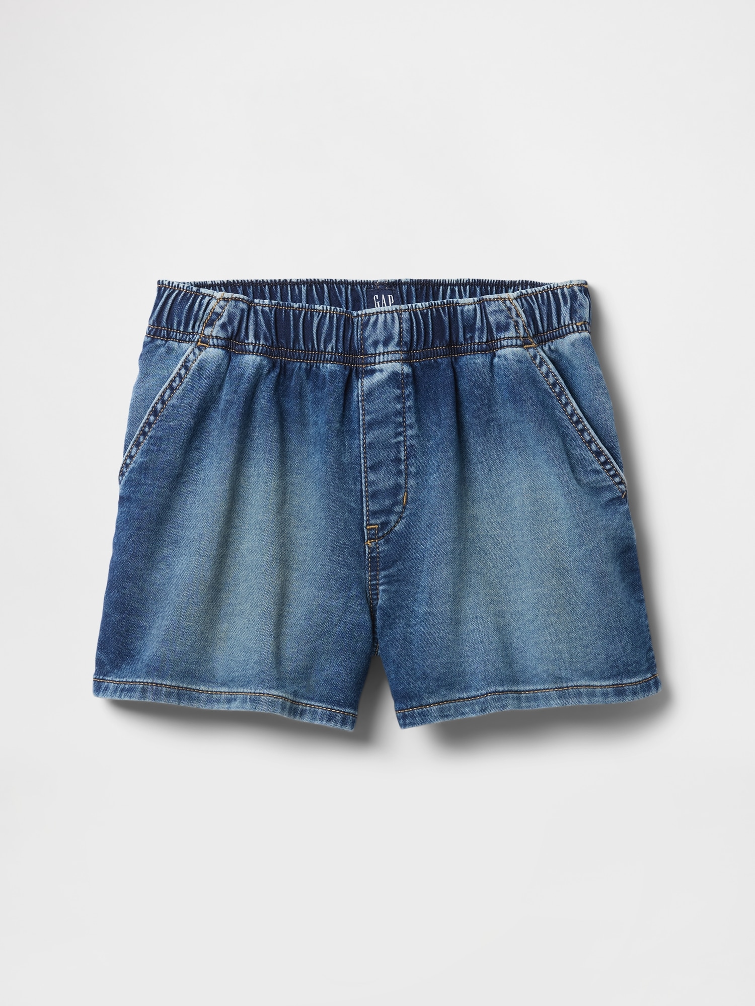 Kids High Rise Relaxed Pull-On Sweatpant Jean Shorts