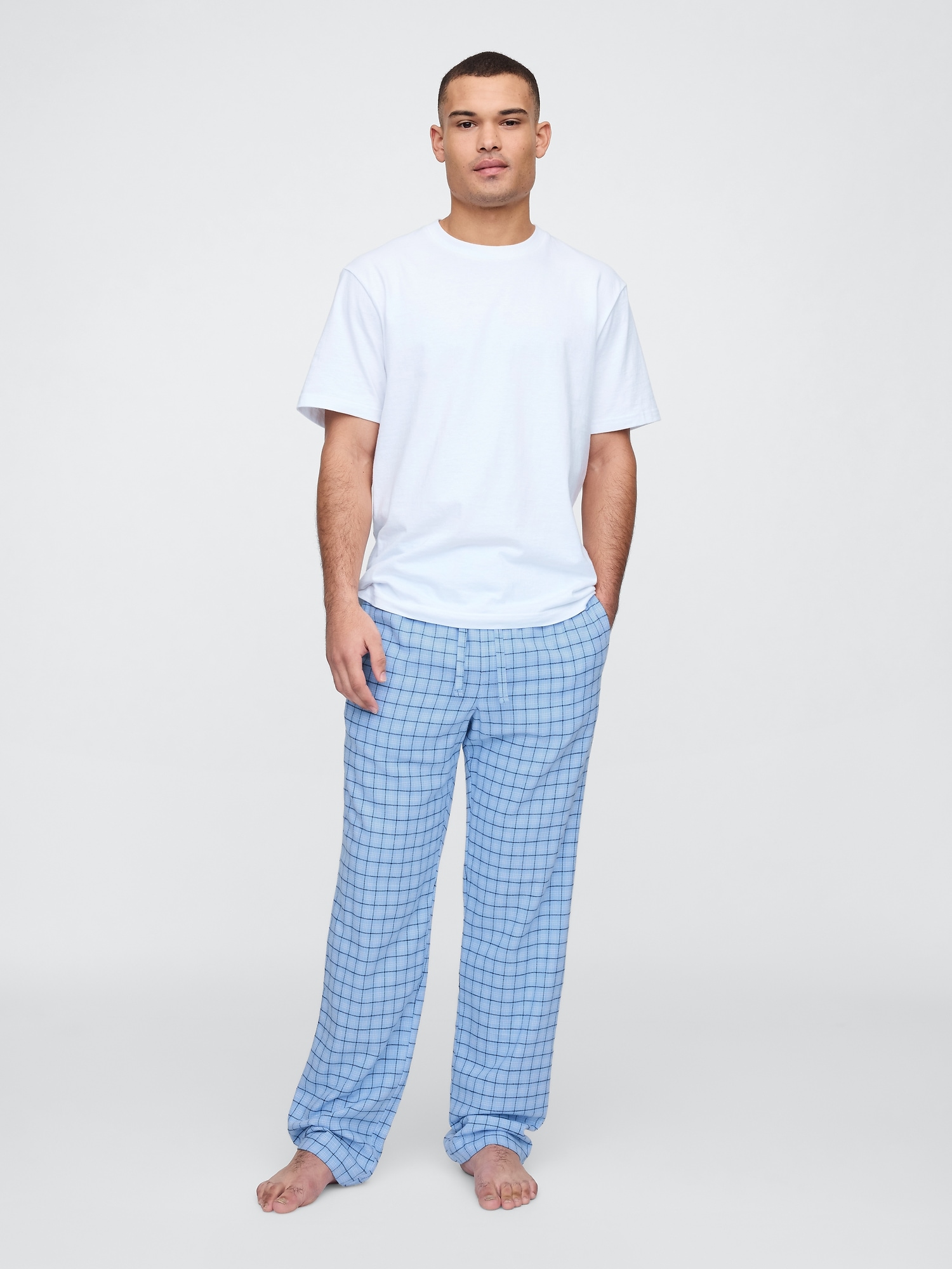 Relaxed Flannel PJ Pants - Blue