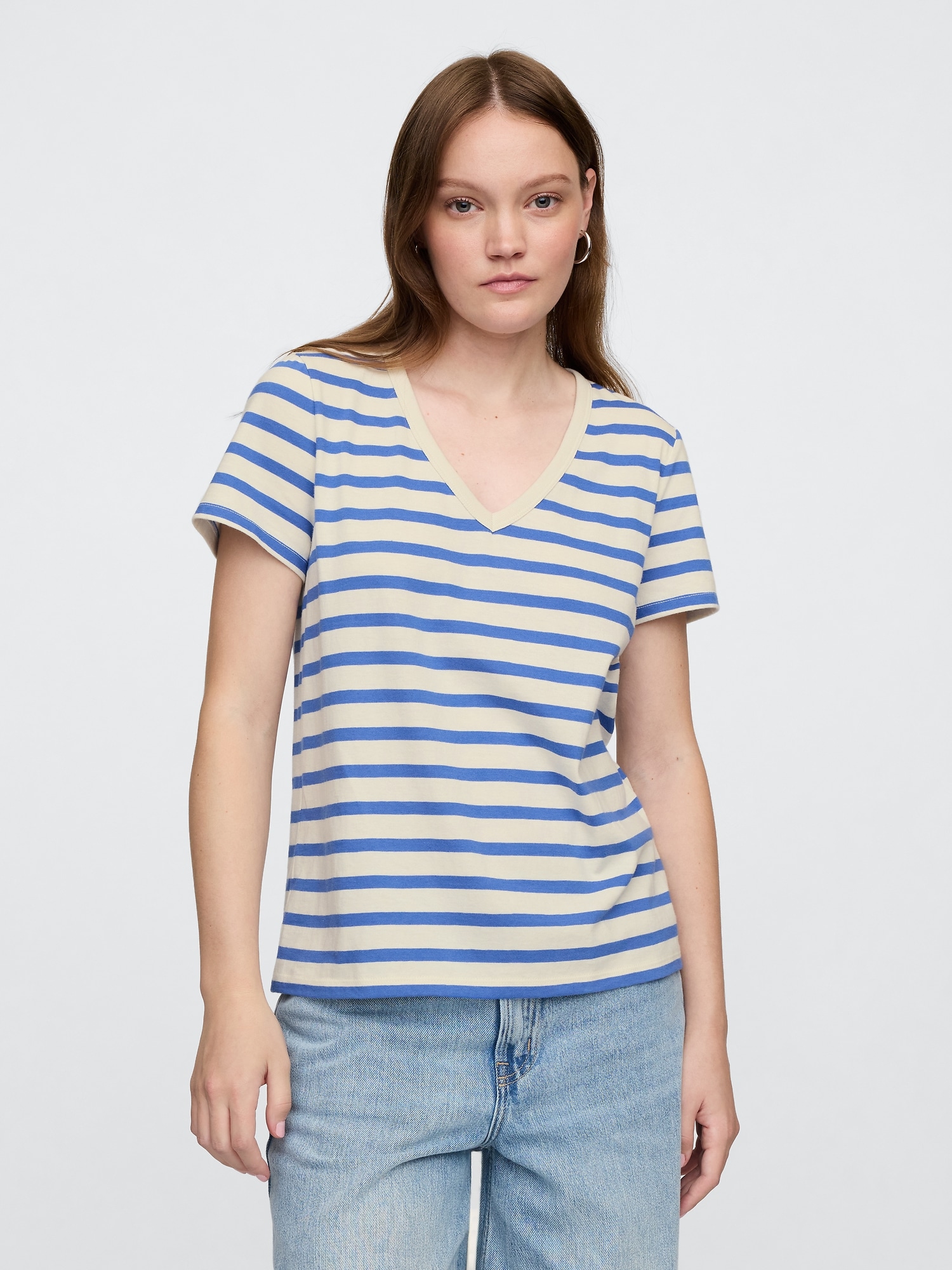 Favorite Stripe V-Neck T-Shirt