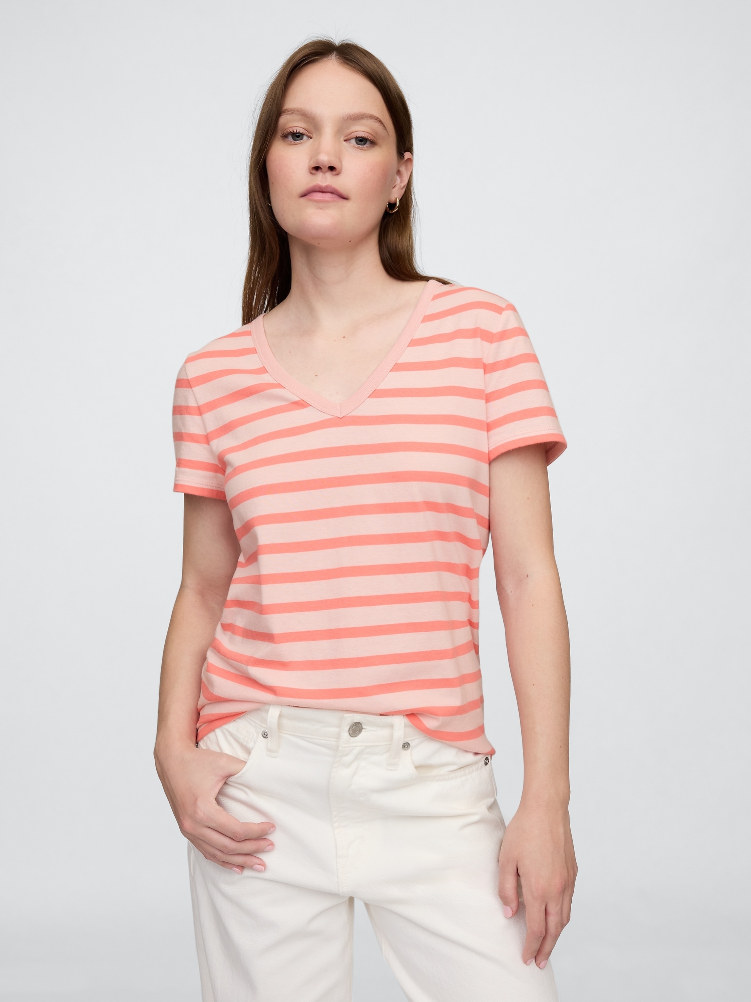 Favorite Stripe V-Neck T-Shirt