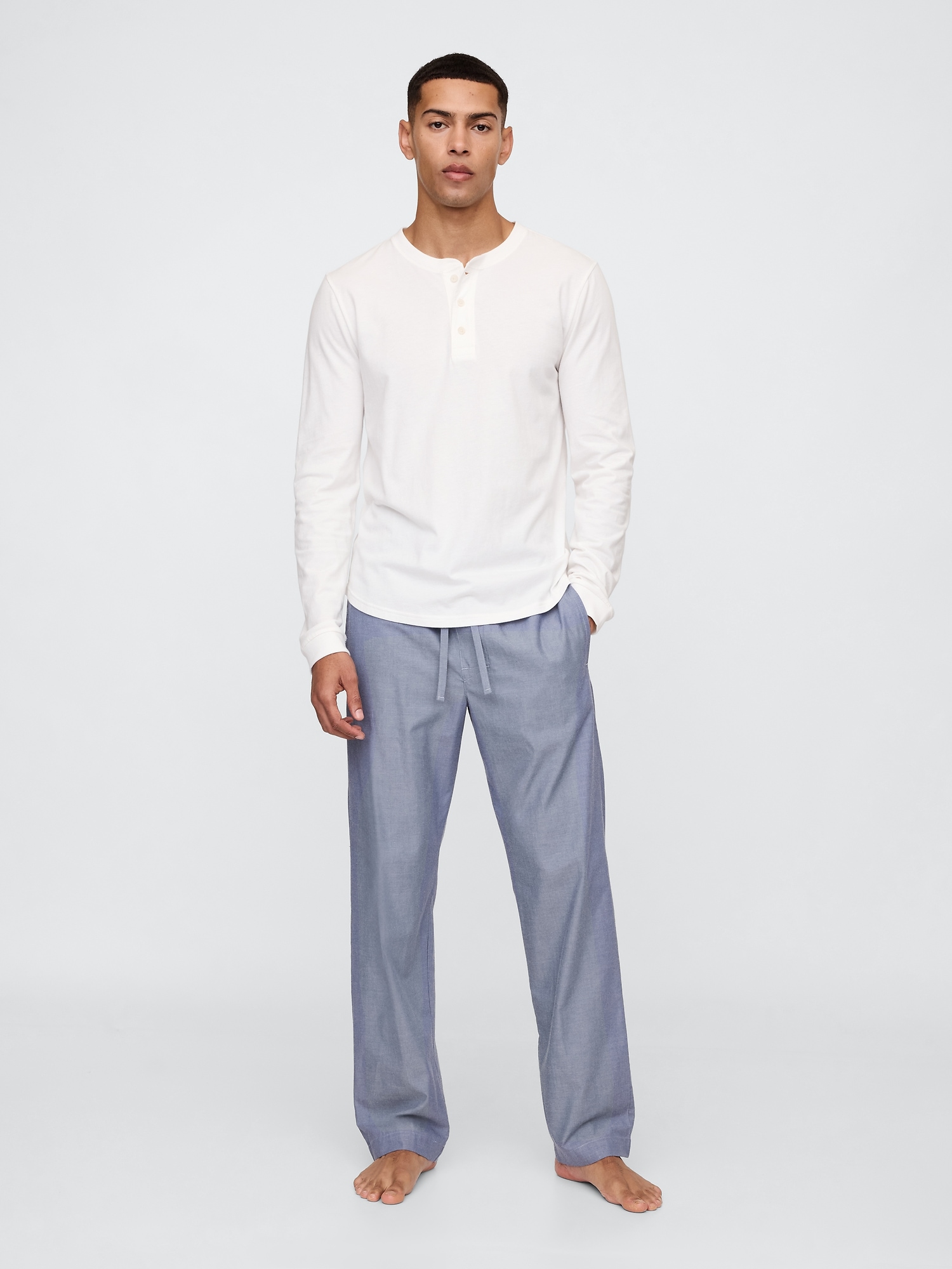 Relaxed Poplin PJ Pants