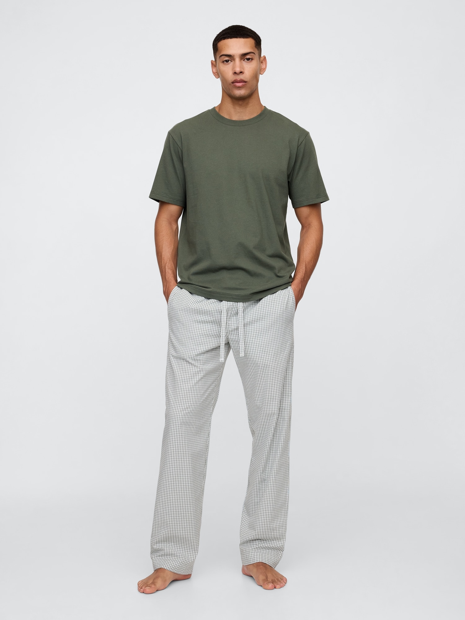 Relaxed Poplin PJ Pants