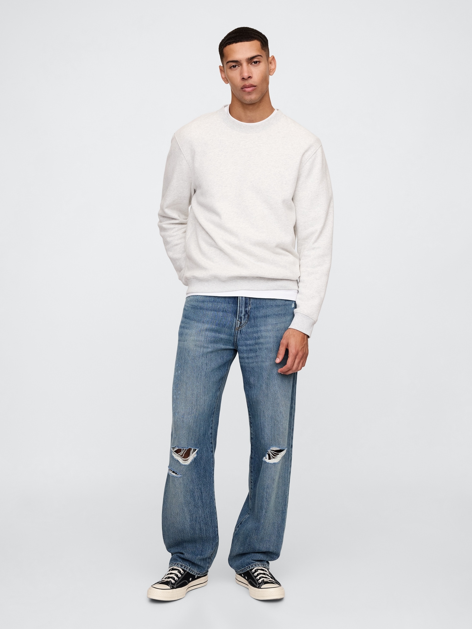 Destructed SuperSoft Relaxed Jeans