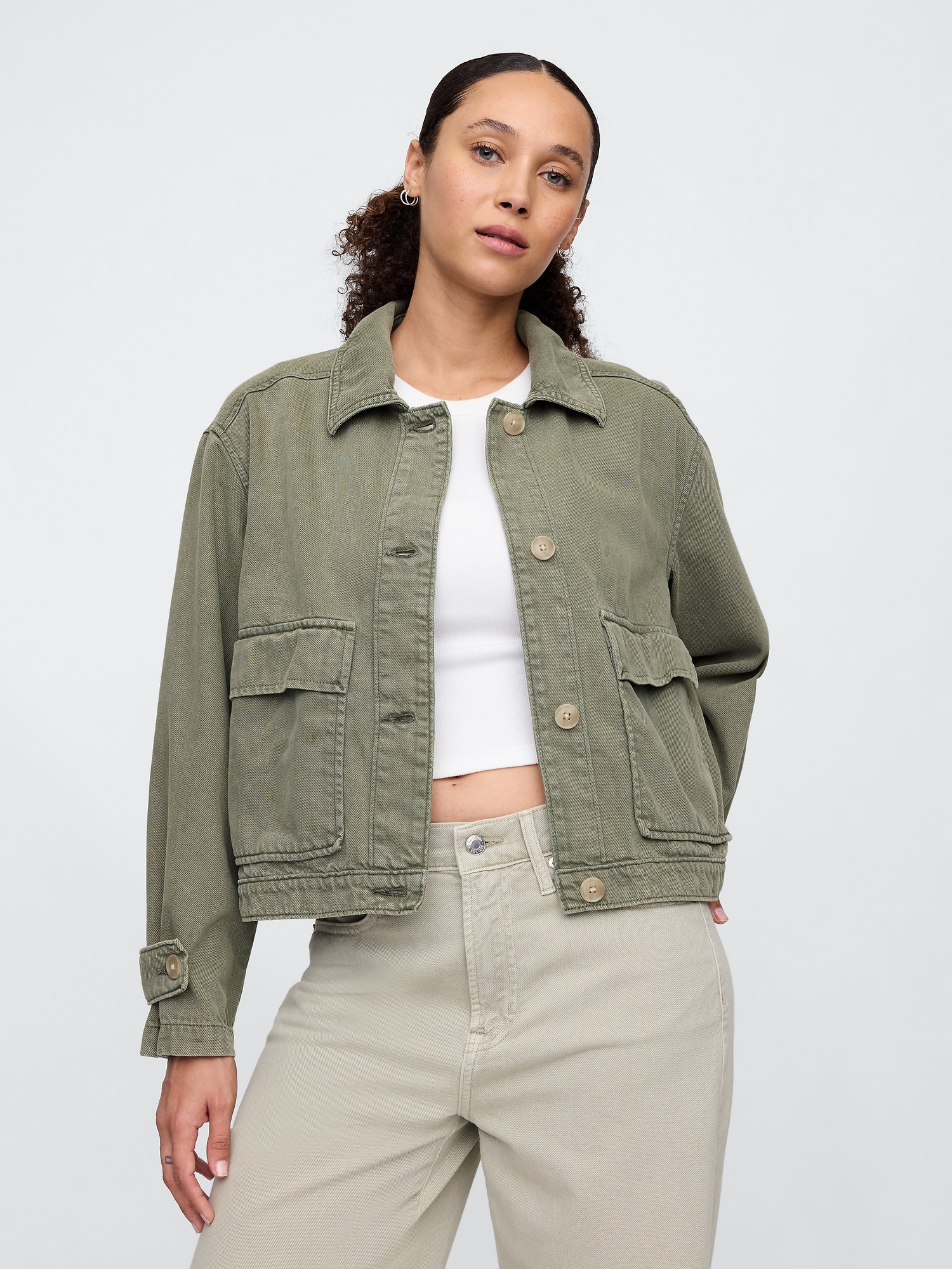 SuperSoft Denim Utility Jacket