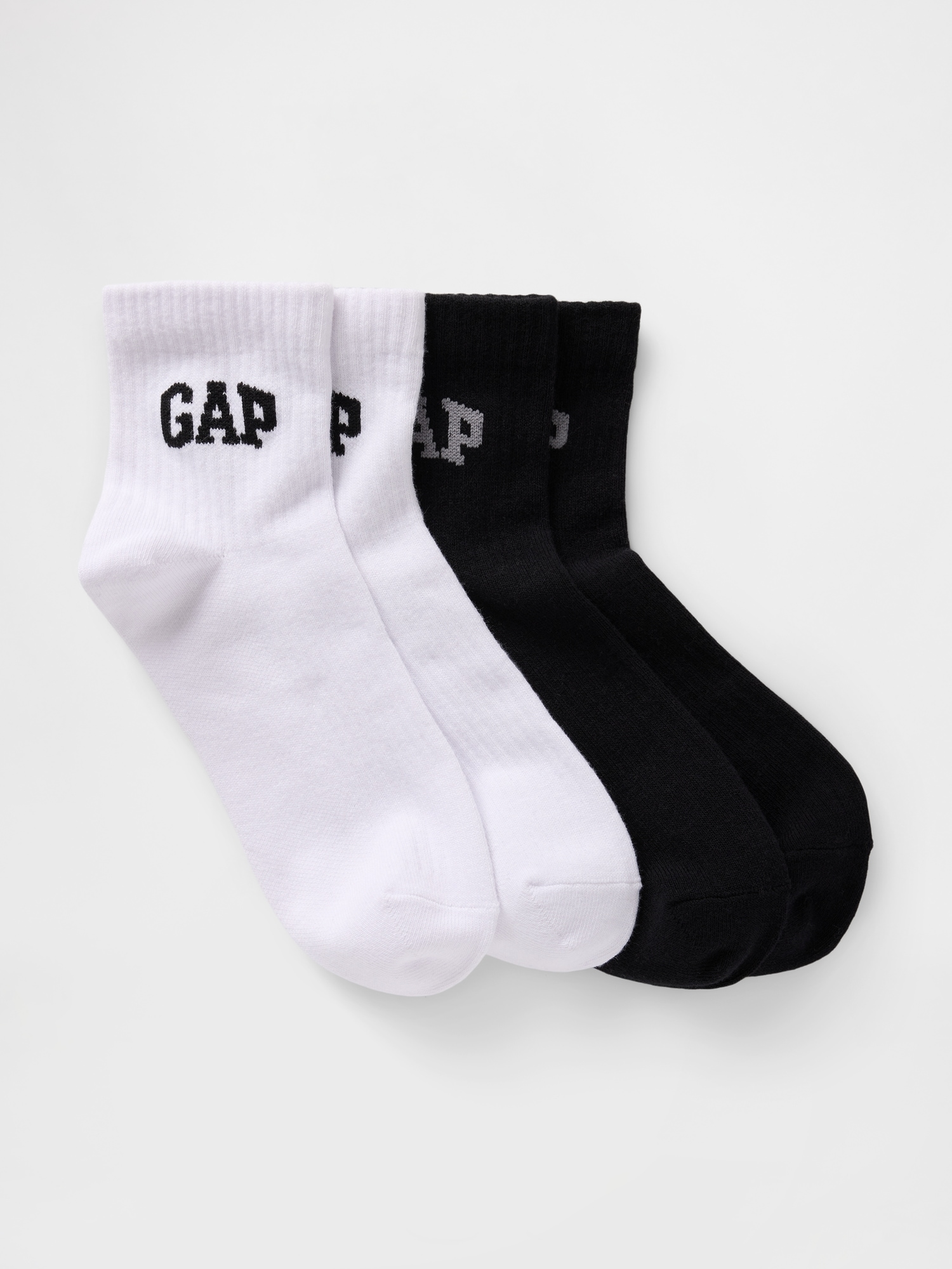 Gap Logo Quarter Crew Socks (2-Pack)