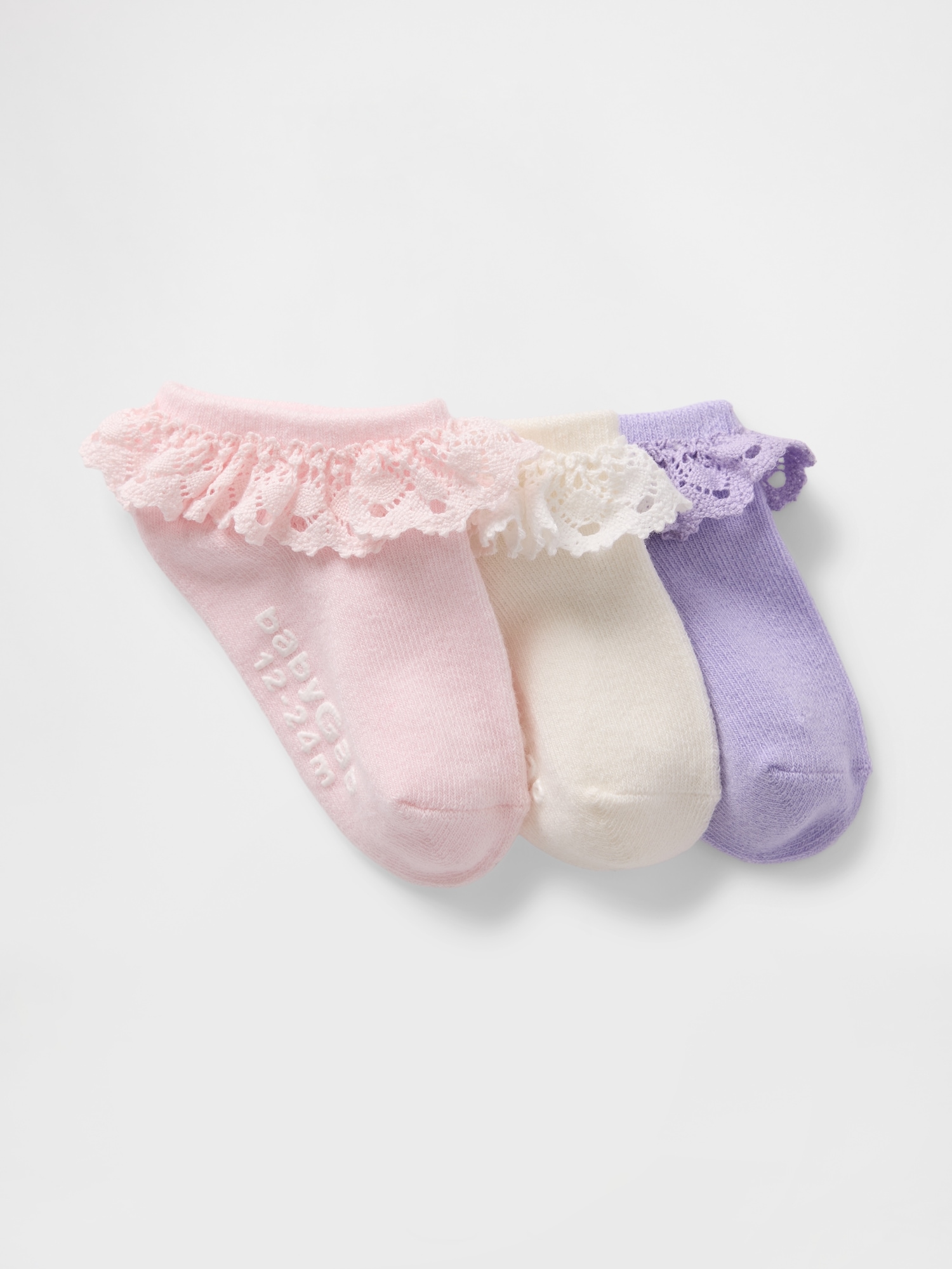 babyGap Eyelet No-Show Socks (3-Pack)