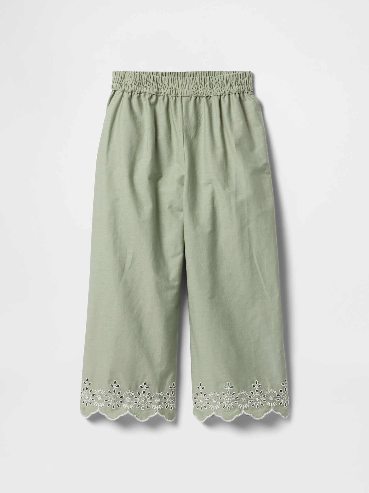 babyGap Poplin Wide-Leg Pull-On Pants