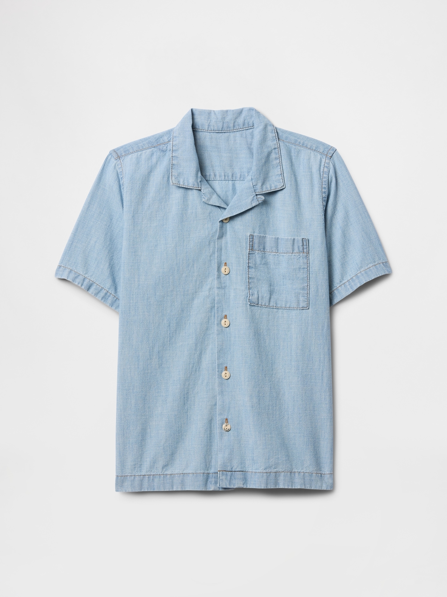 Kids Chambray Boxy Vacay Shirt