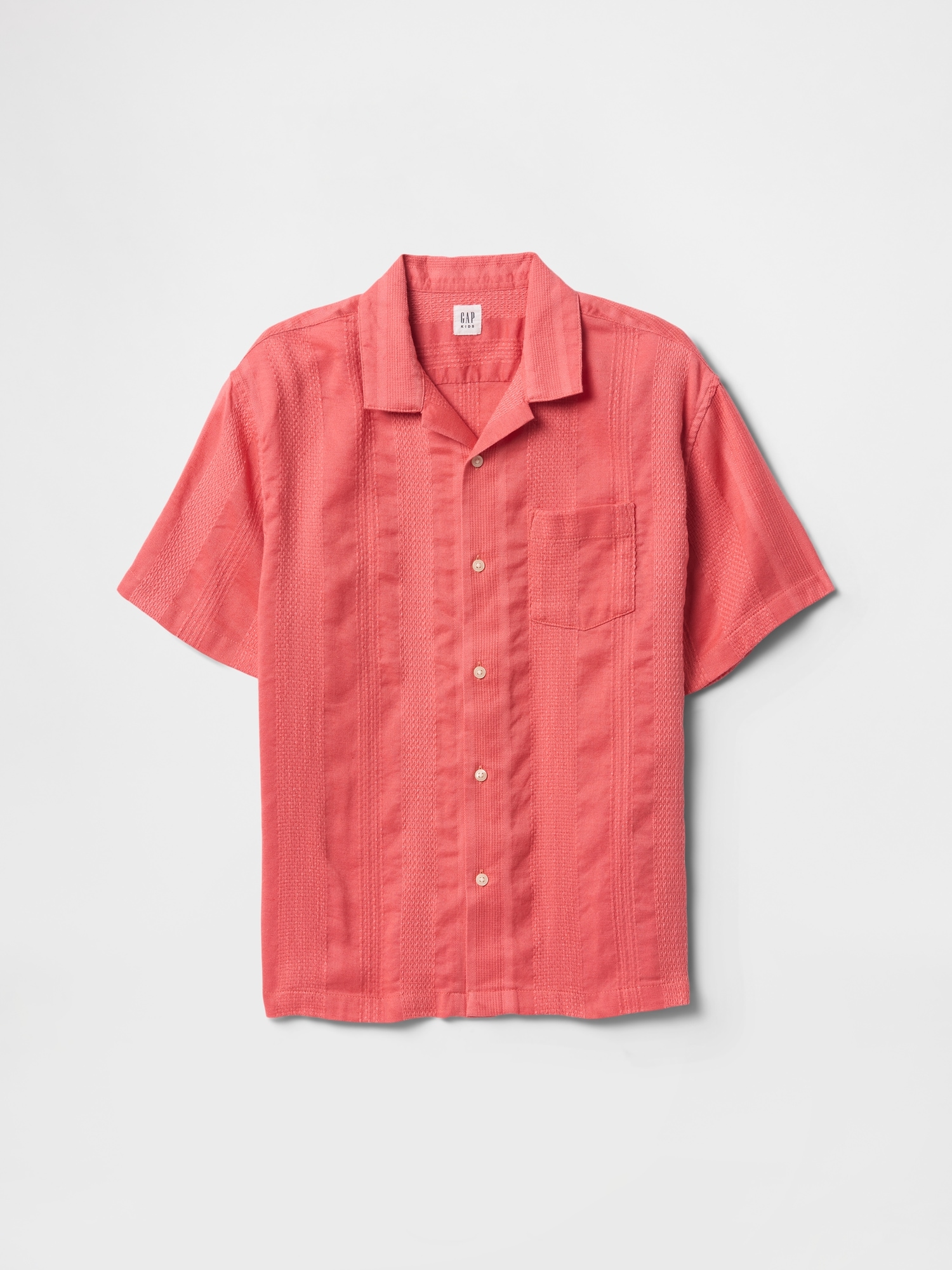 Kids Relaxed Linen-Blend Vacay Shirt