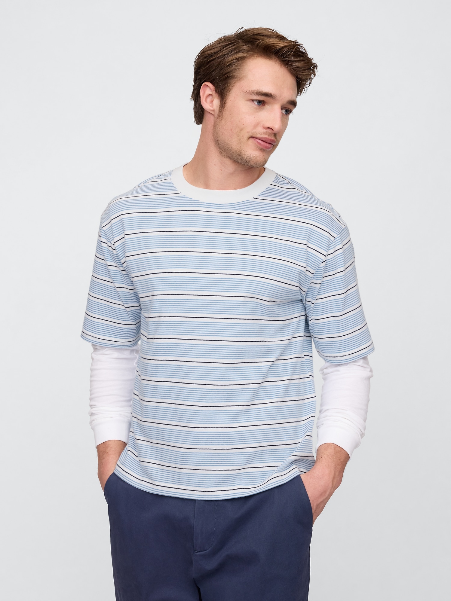 Vintage Soft Stripe Boxy T-Shirt