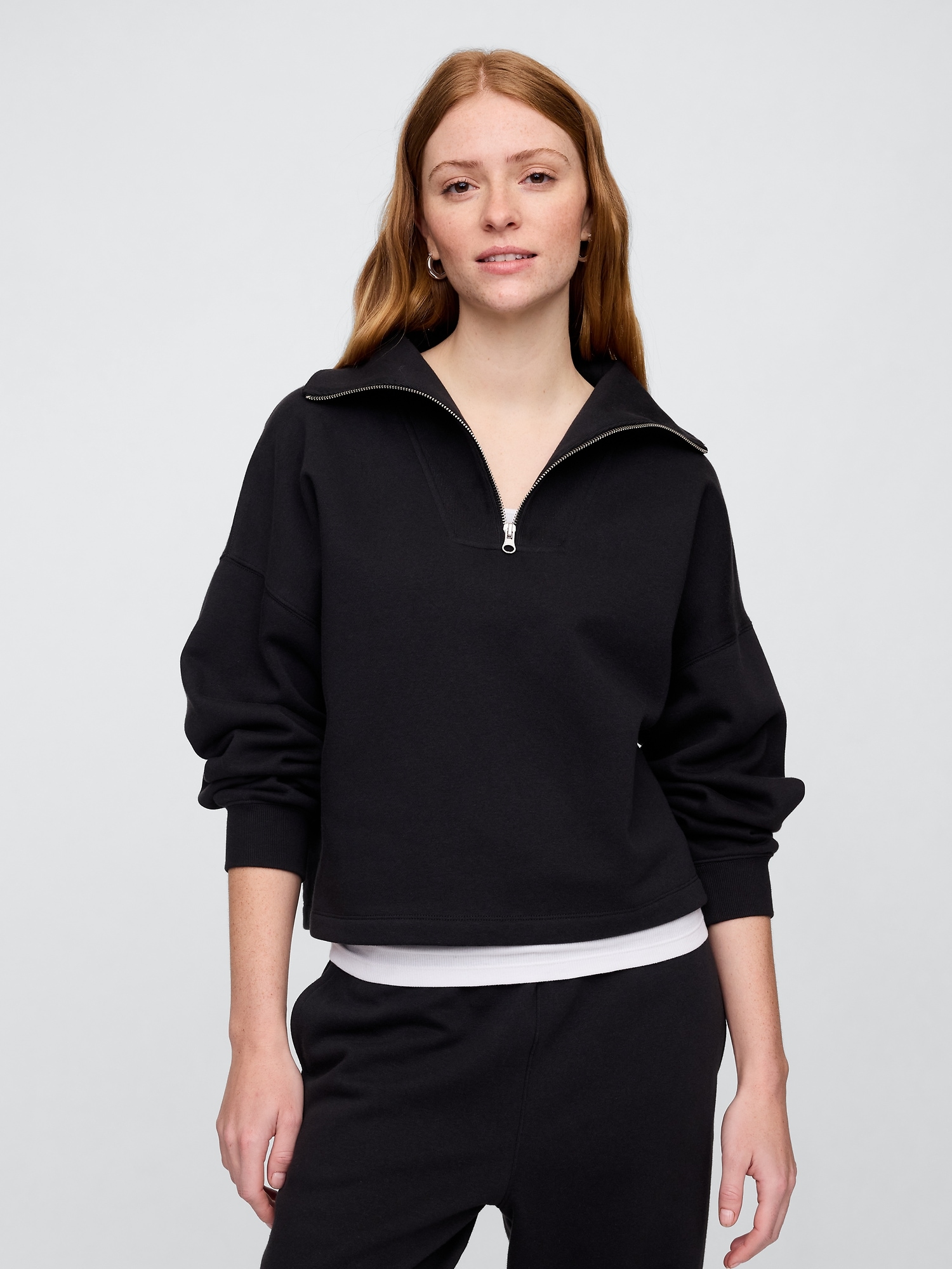 Oversized Quarter-Zip Sweatshirt