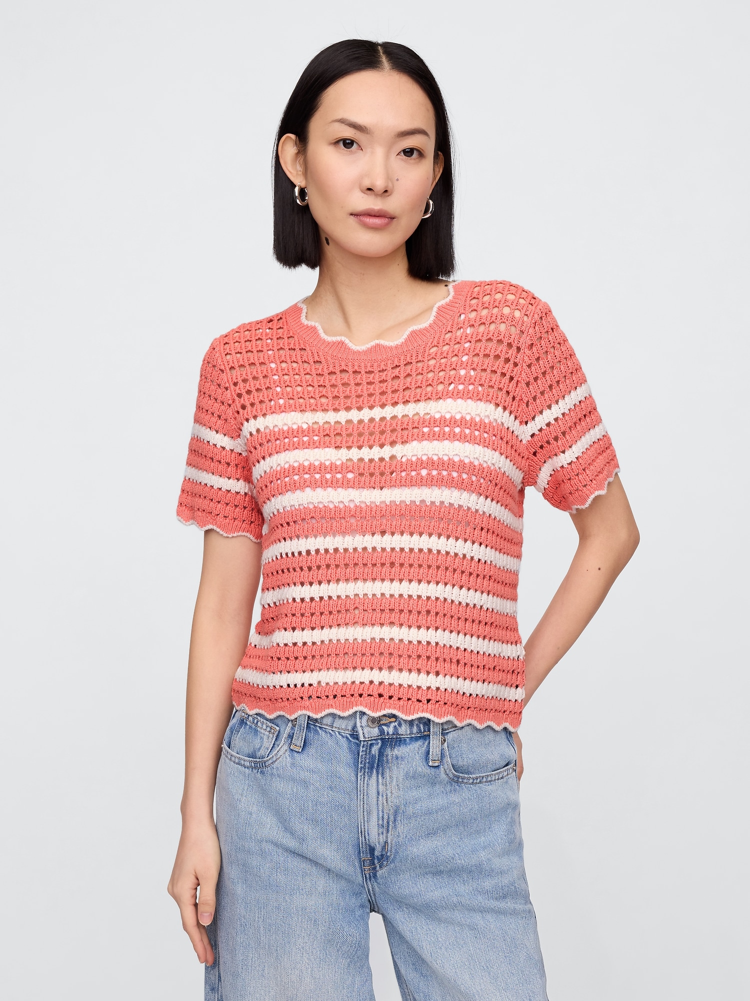 Crochet Stripe Top