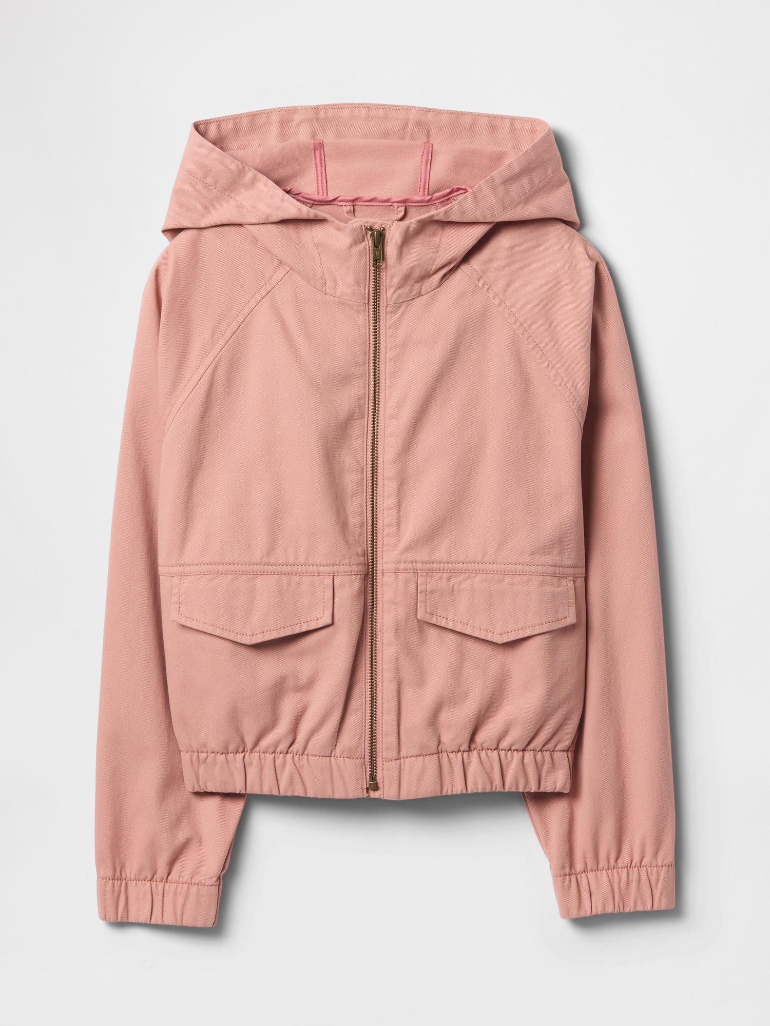 Kids Cropped Parka - Pink