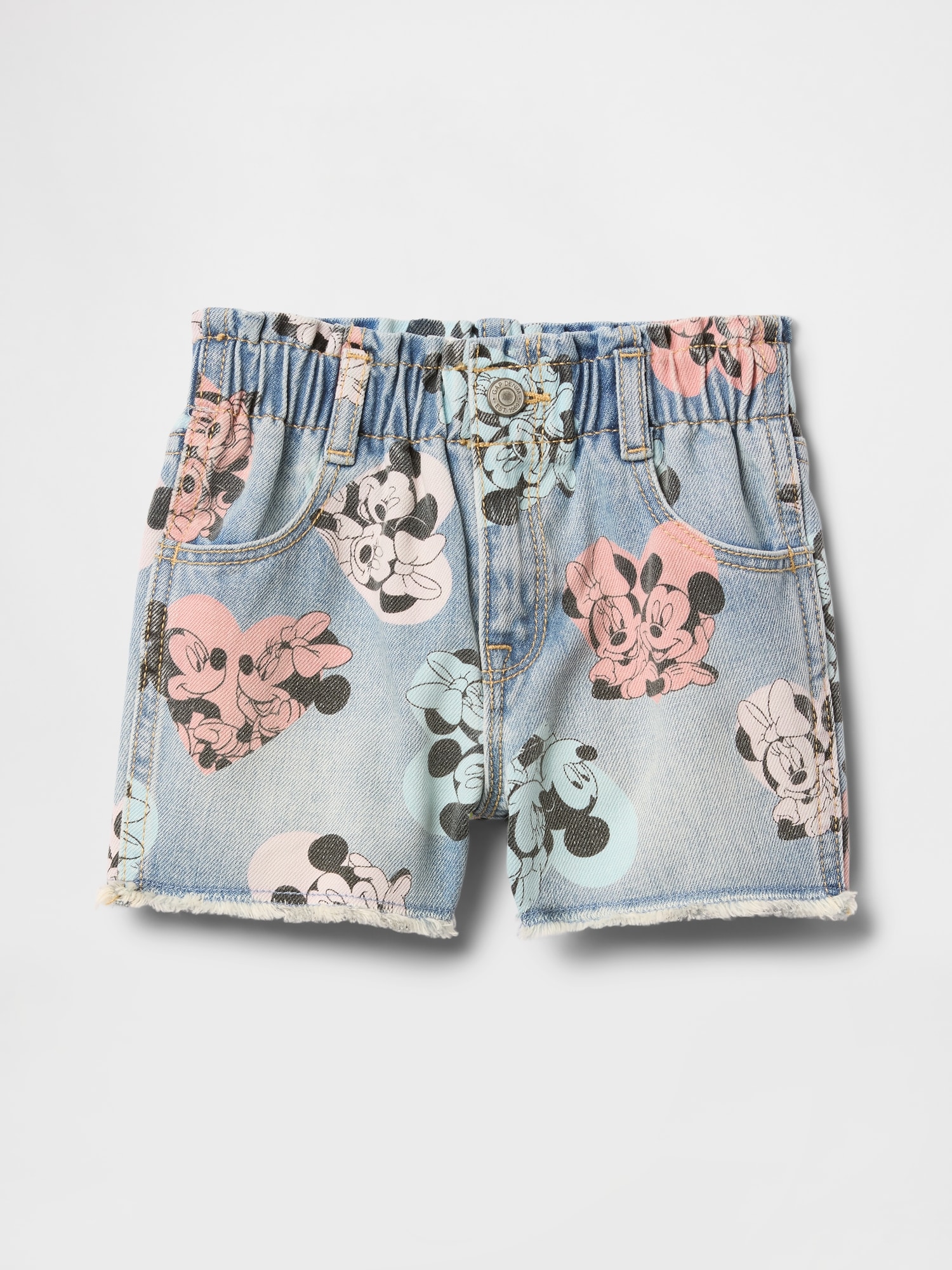 babyGap × Disney Paperbag Mom Jean Shorts - Blue