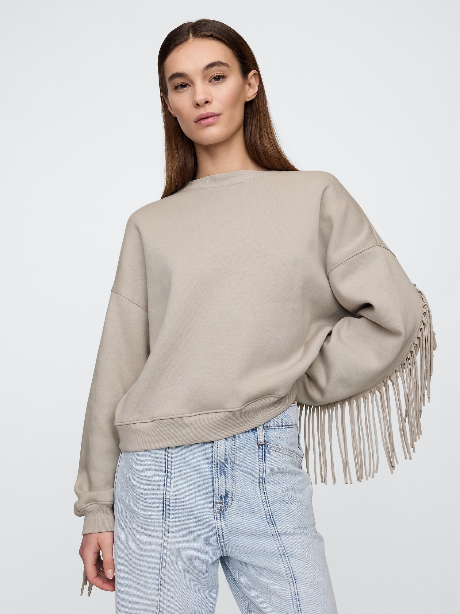 Oversized Western Crewneck Sweatshirt