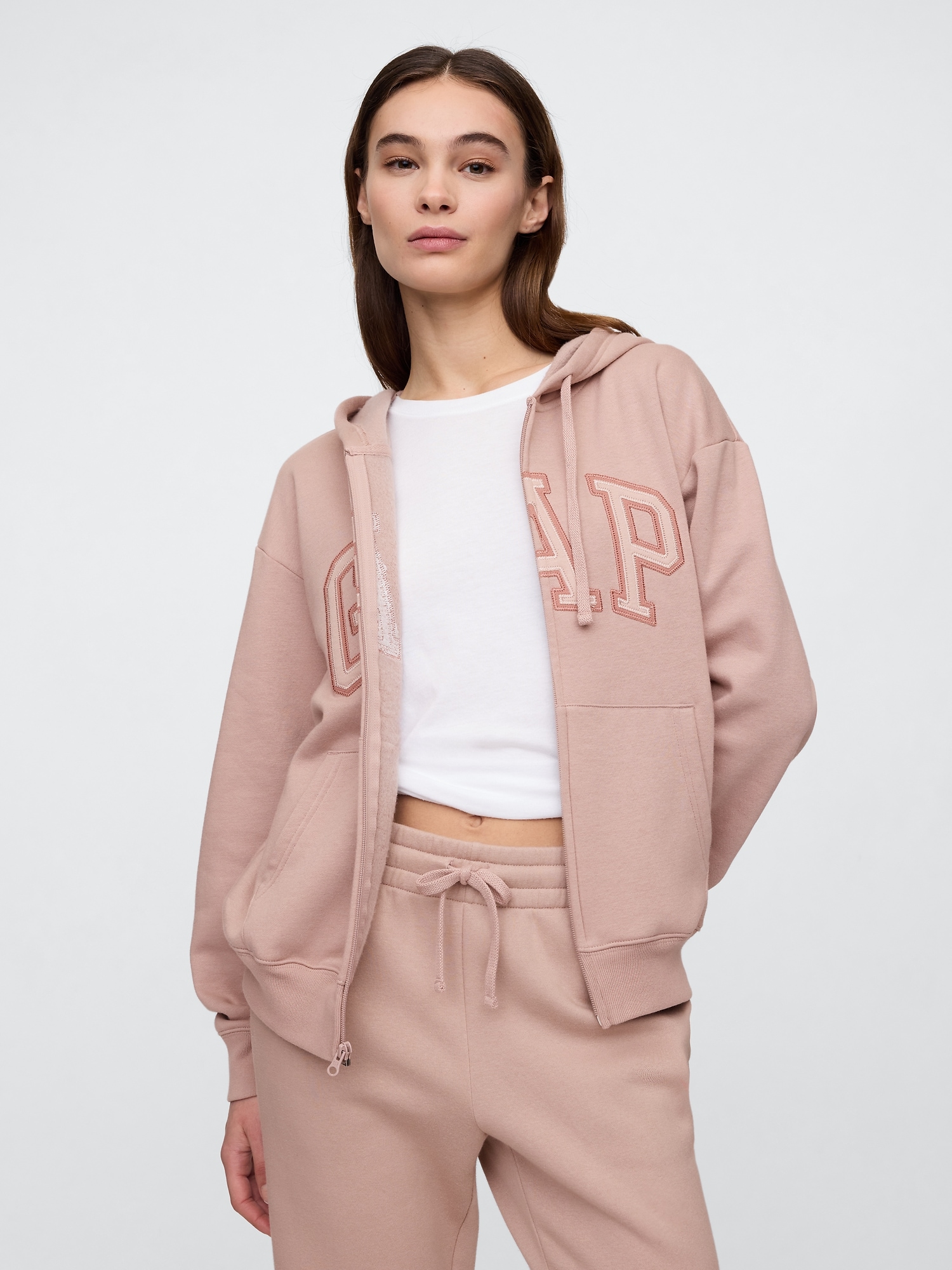 Relaxed Gap Logo Zip Hoodie