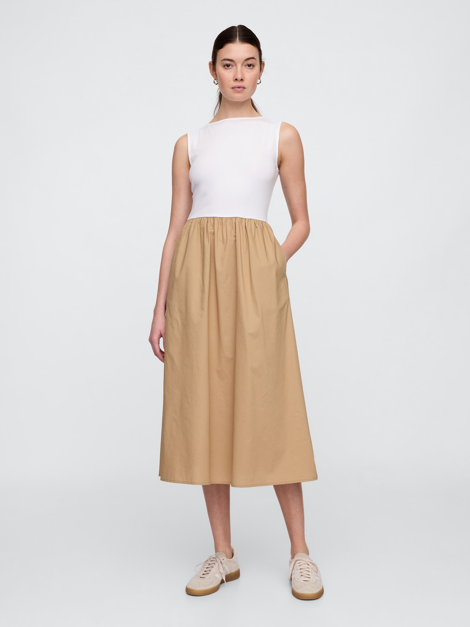 Boatneck Midi Dress