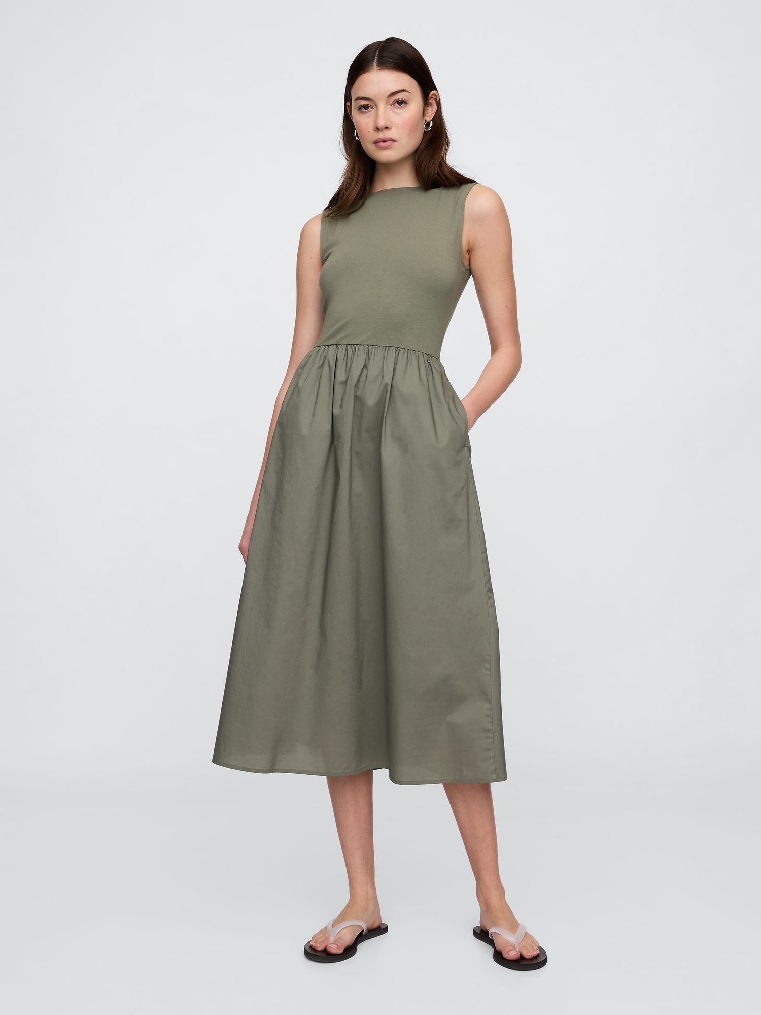 Boatneck Midi Dress