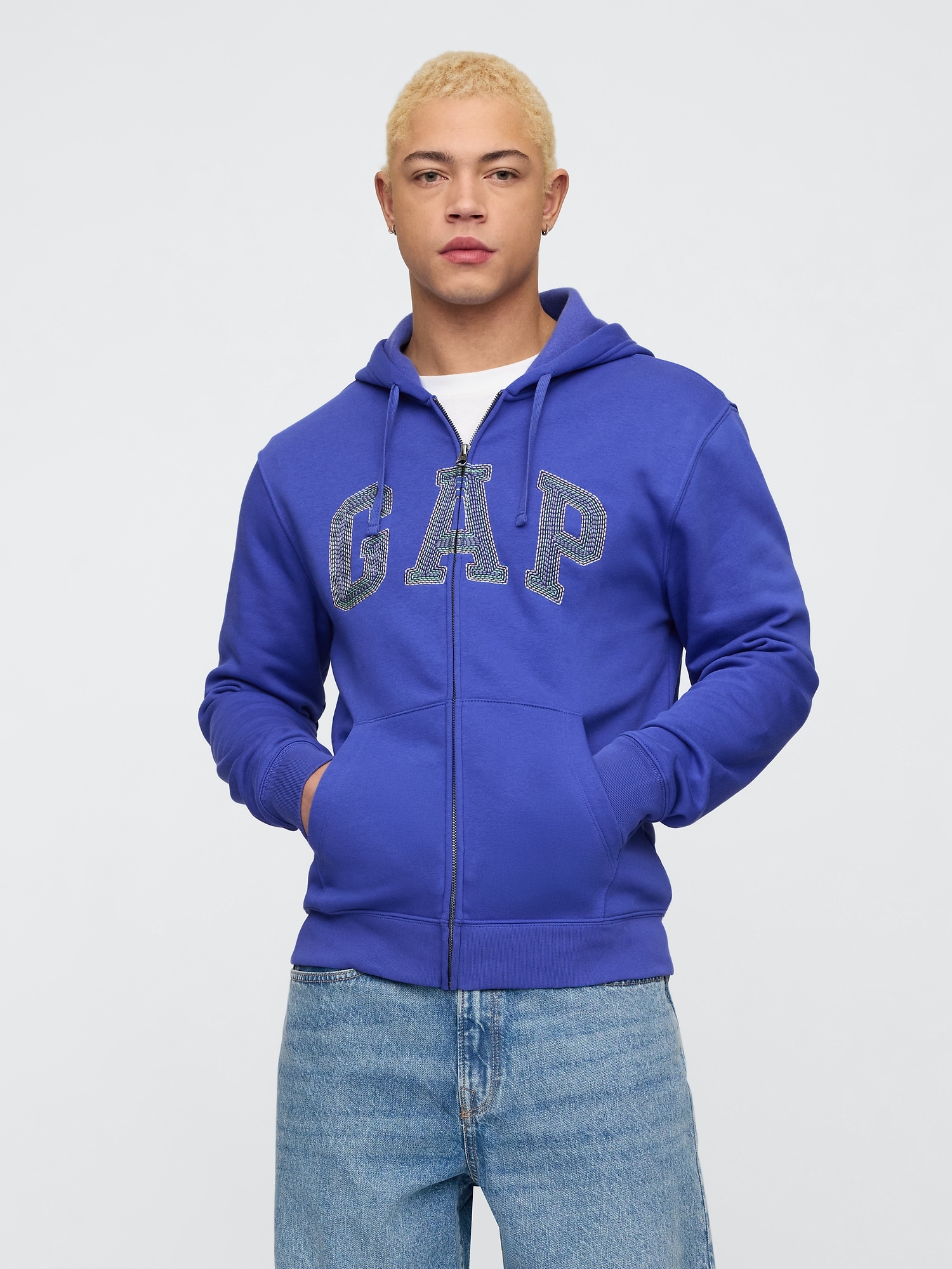 Relaxed Gap Logo Zip Hoodie