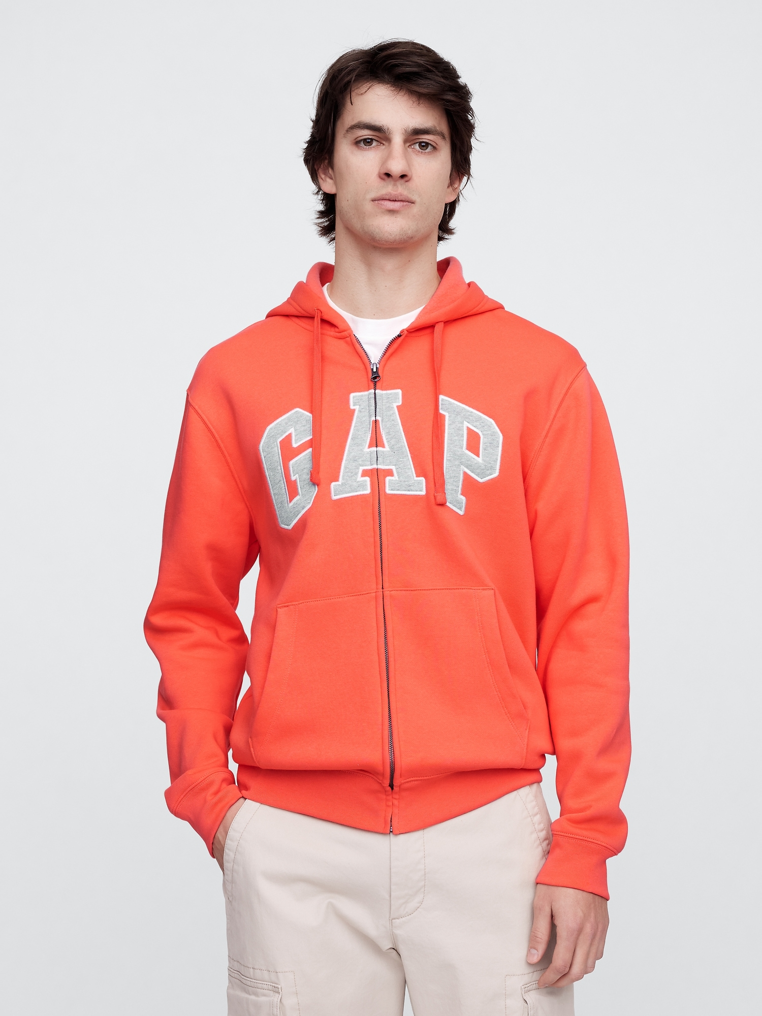 Relaxed Gap Logo Zip Hoodie