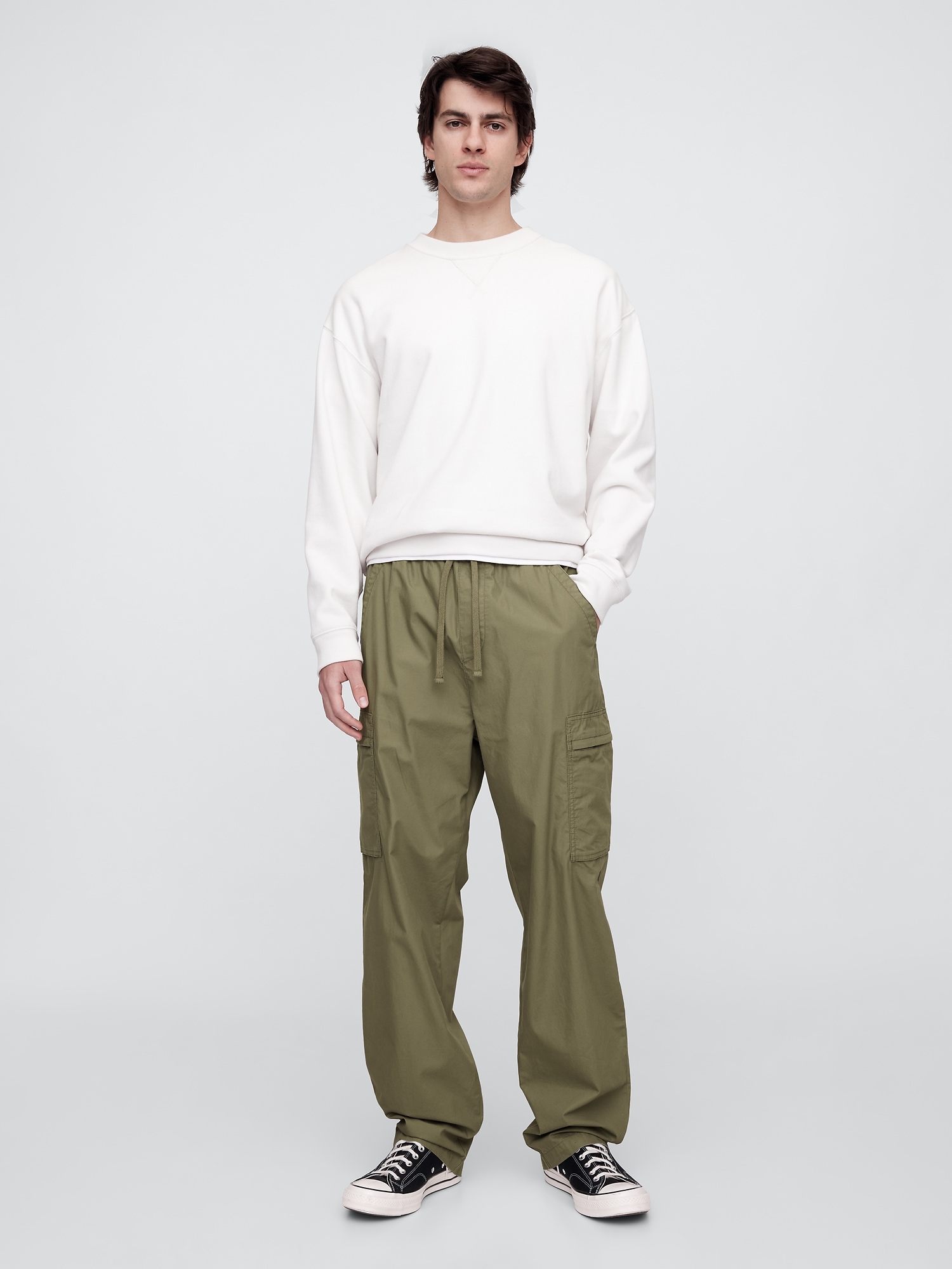 Baggy Pull-On Cargo Pants