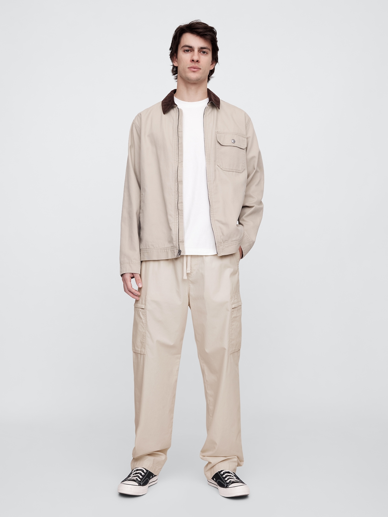 Baggy Pull-On Cargo Pants