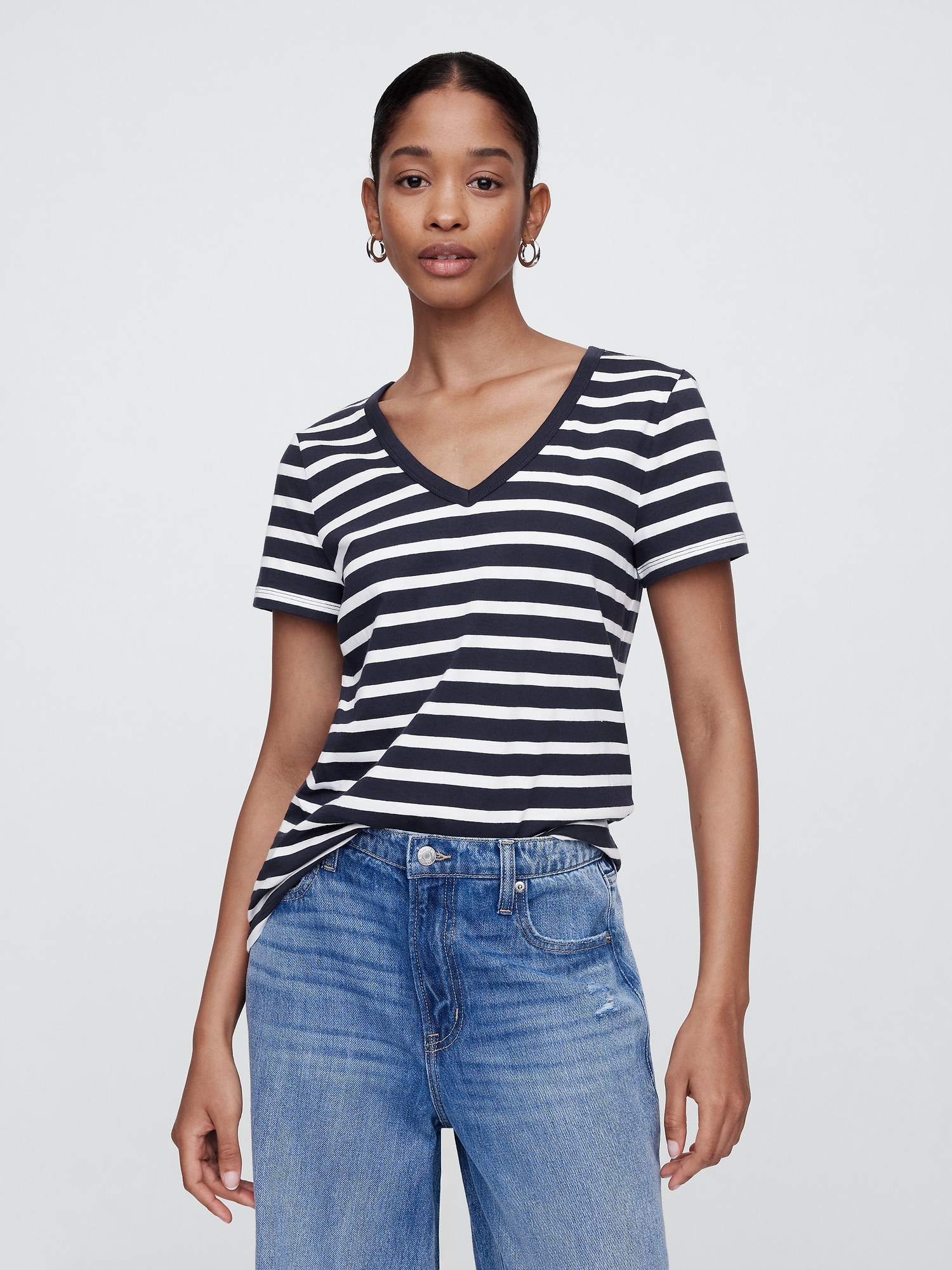 Favorite Stripe V-Neck T-Shirt