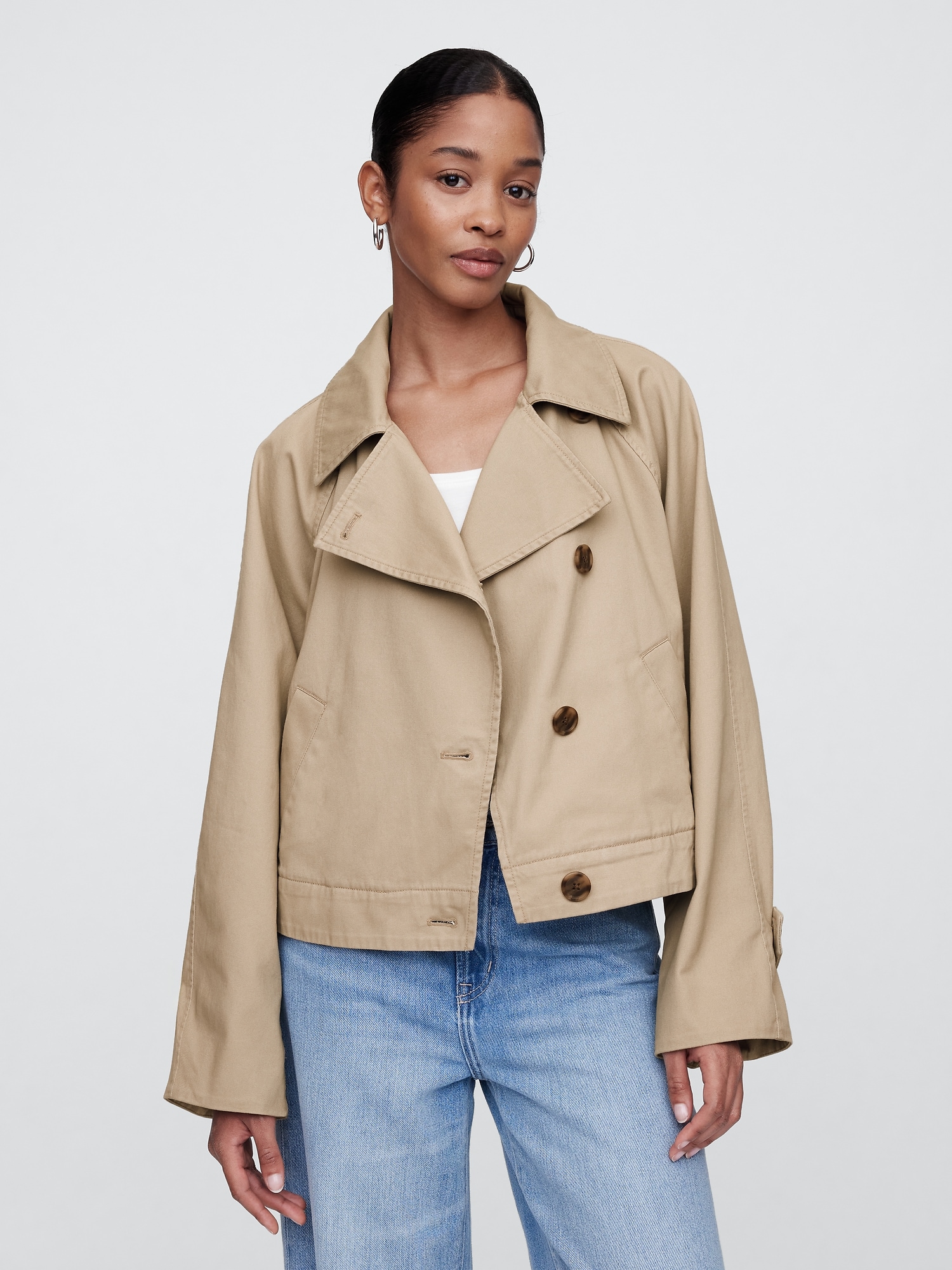 Cropped Modern Trench