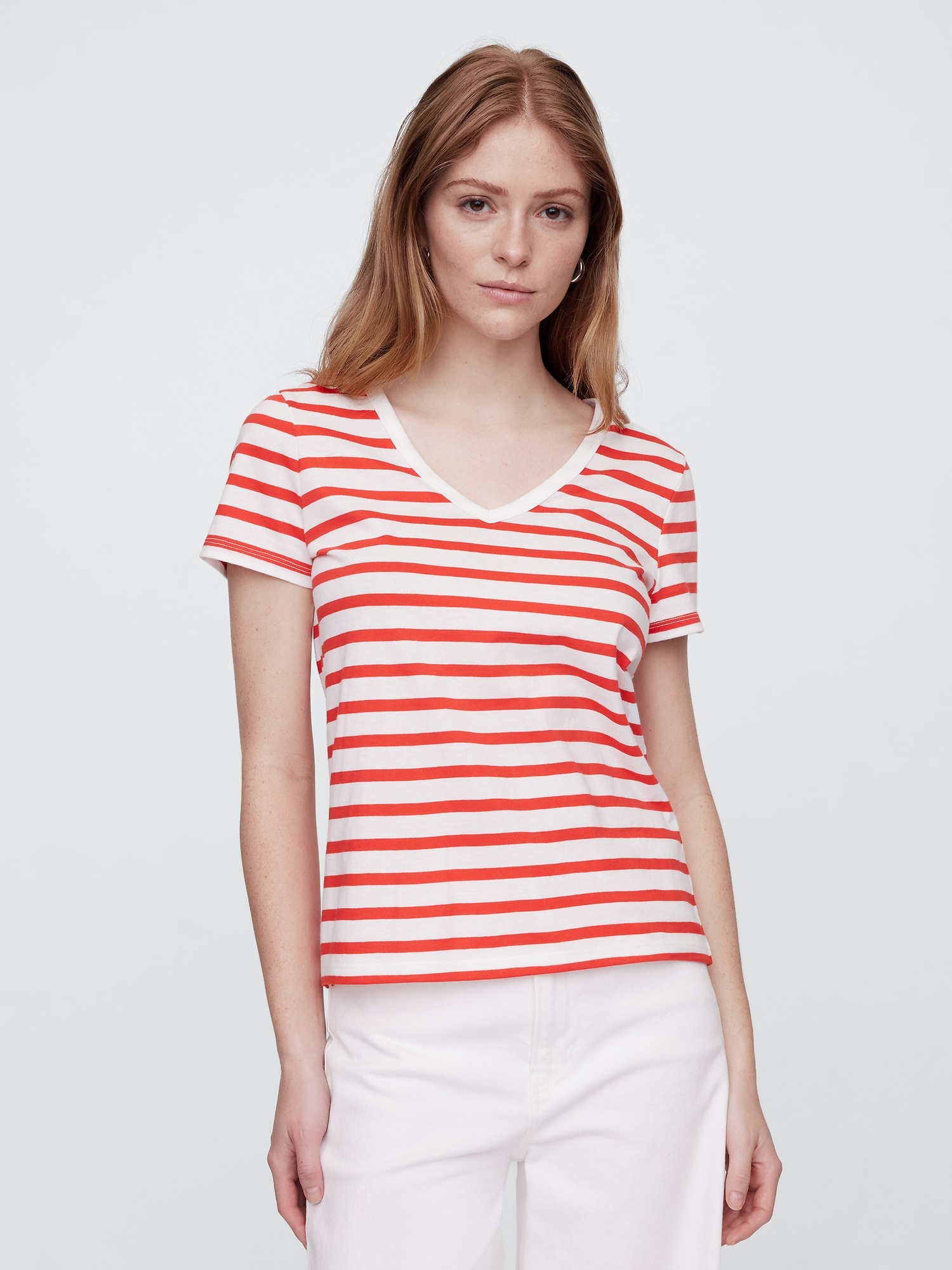 Favorite Stripe V-Neck T-Shirt